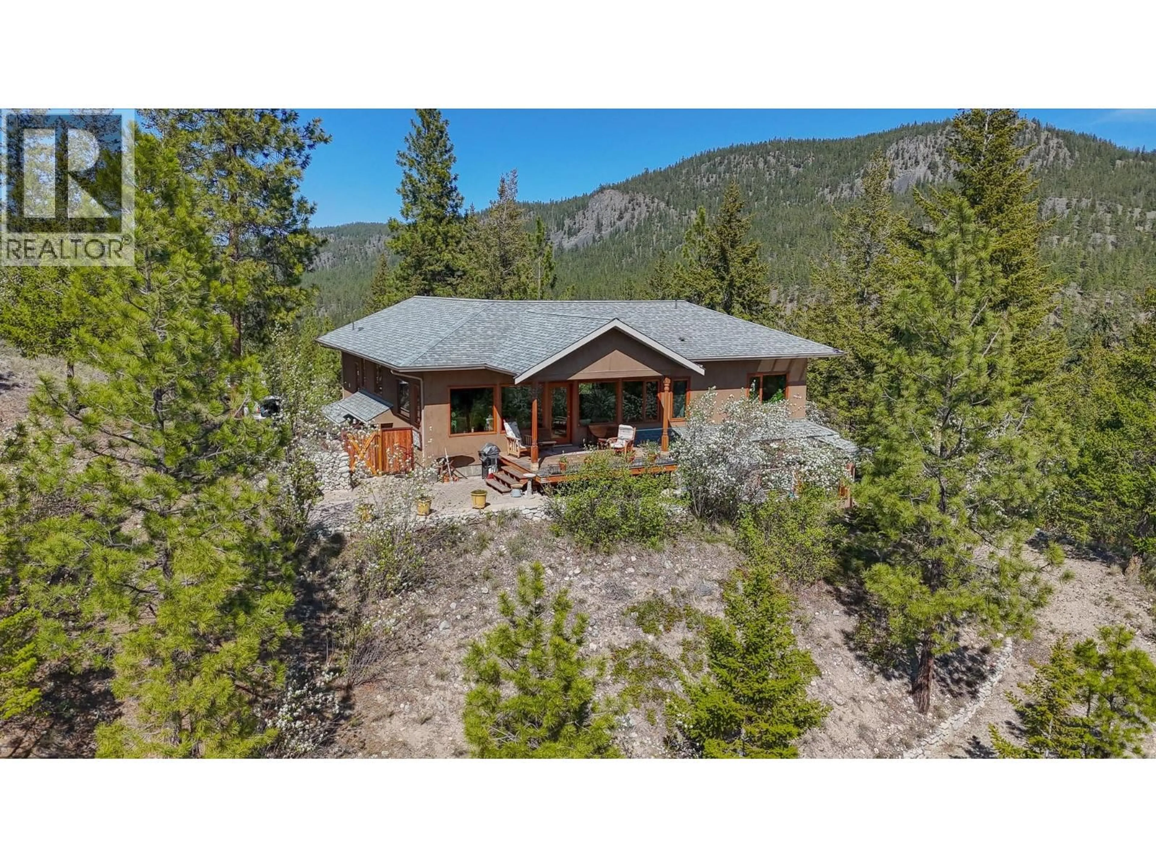 A pic from outside/outdoor area/front of a property/back of a property/a pic from drone, mountain view for 8105 PRINCETON - SUMMERLAND ROAD, Summerland British Columbia V0H1Z8