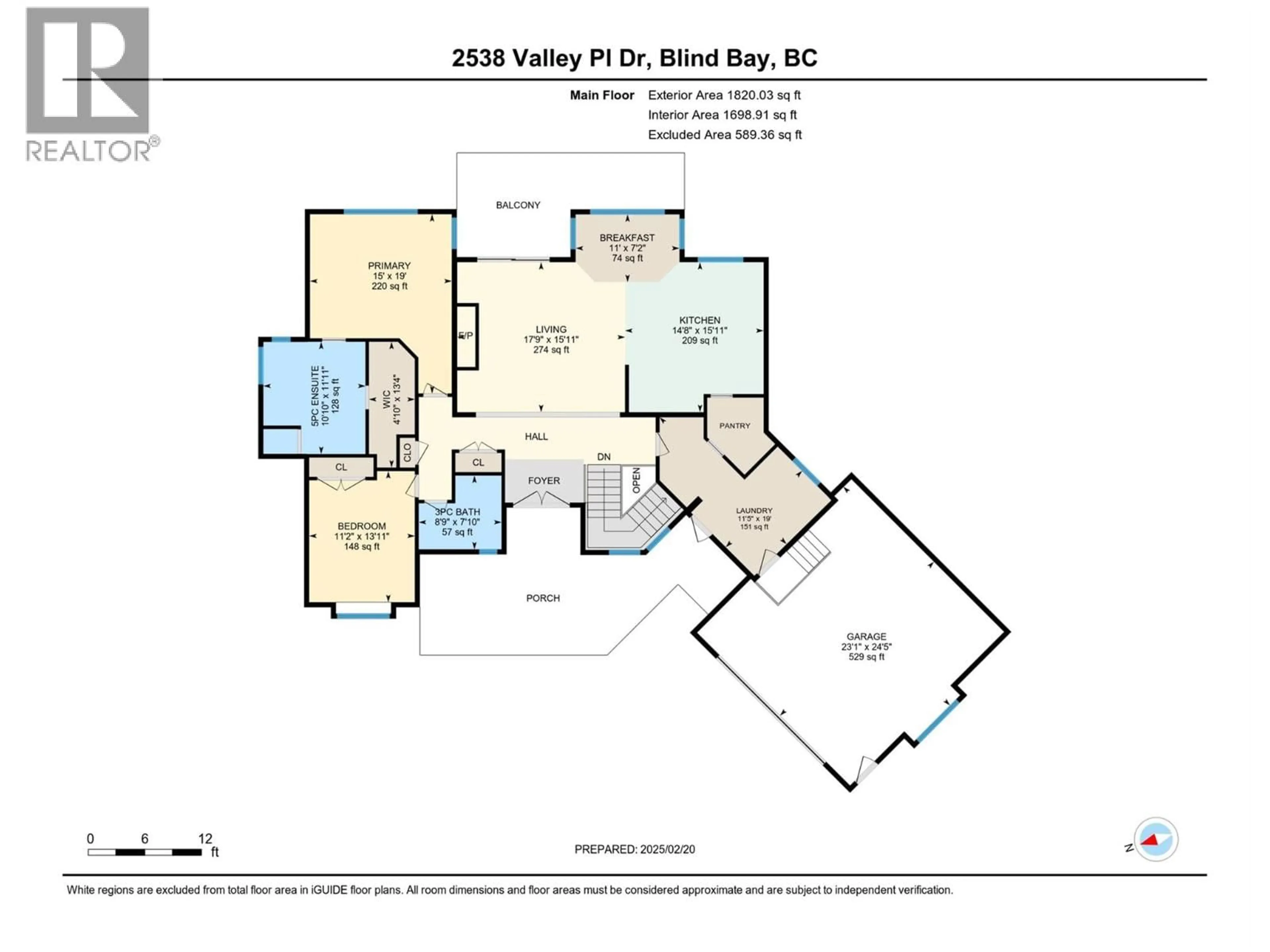 Floor plan for 2538 VALLEY PLACE, Blind Bay British Columbia V0E1H2
