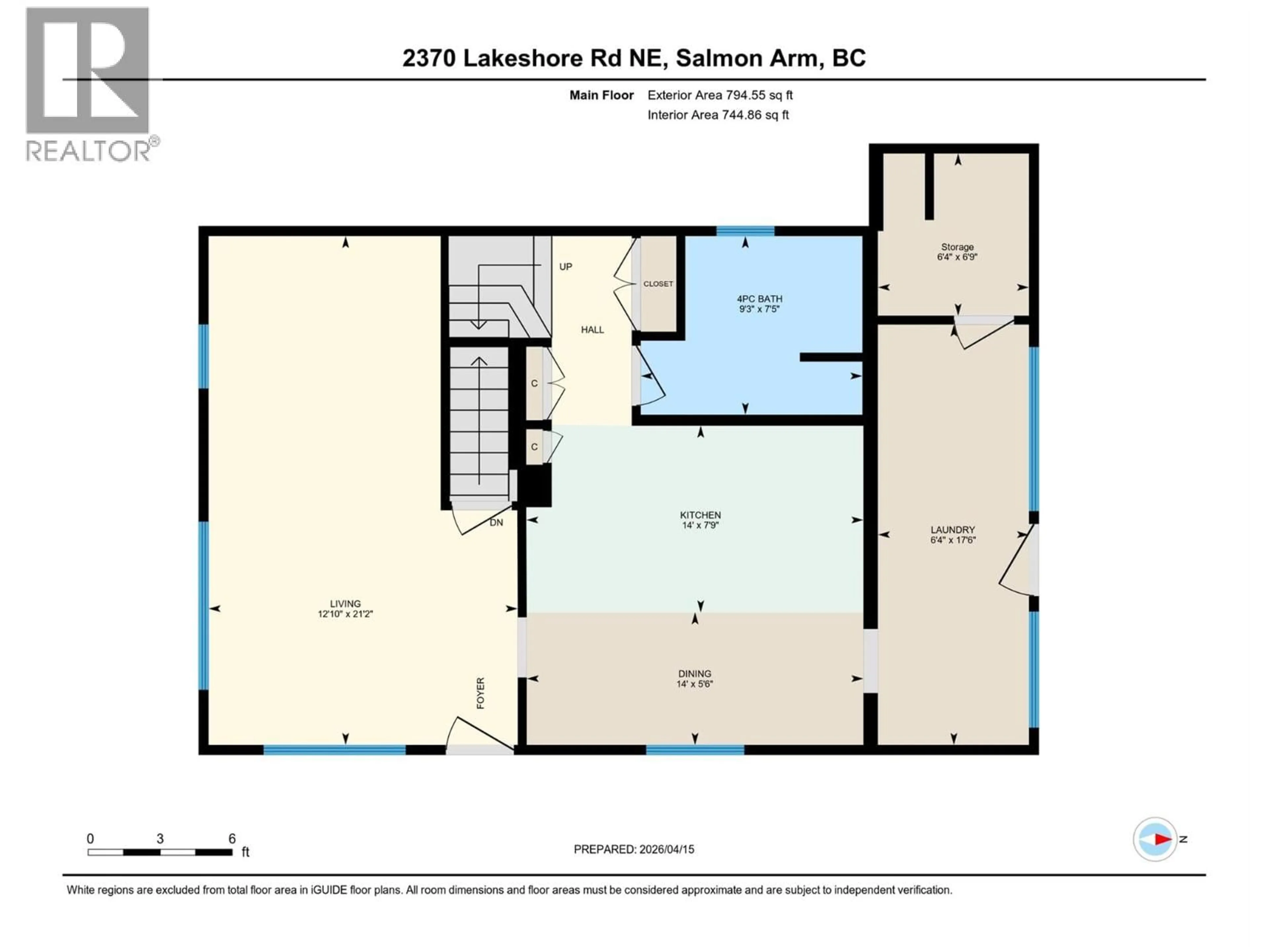 Floor plan for 2370 LAKESHORE ROAD NORTHEAST, Salmon Arm British Columbia V1E3X9