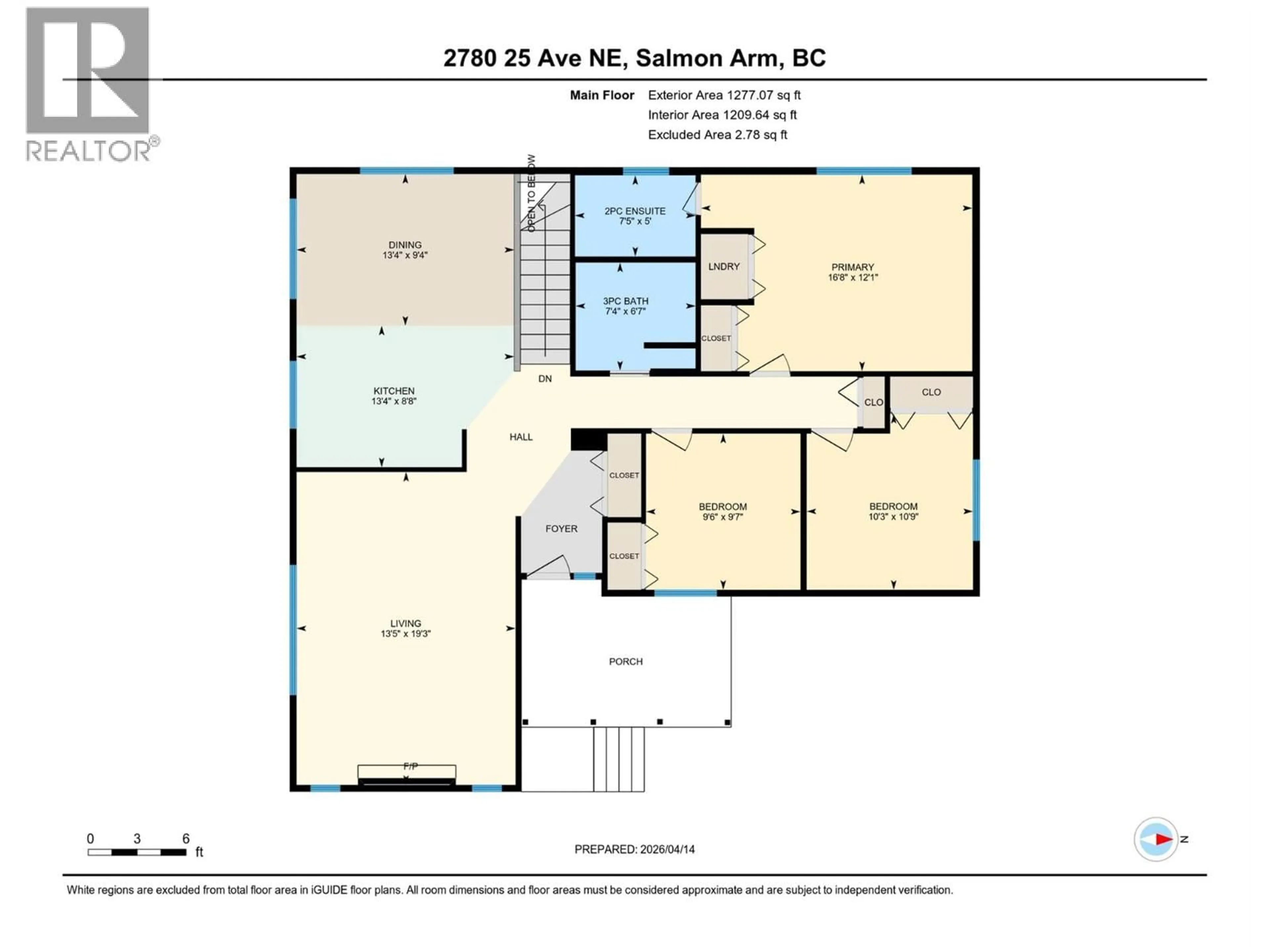 Floor plan for 2780 25 AVENUE NORTHEAST, Salmon Arm British Columbia V1E3C7