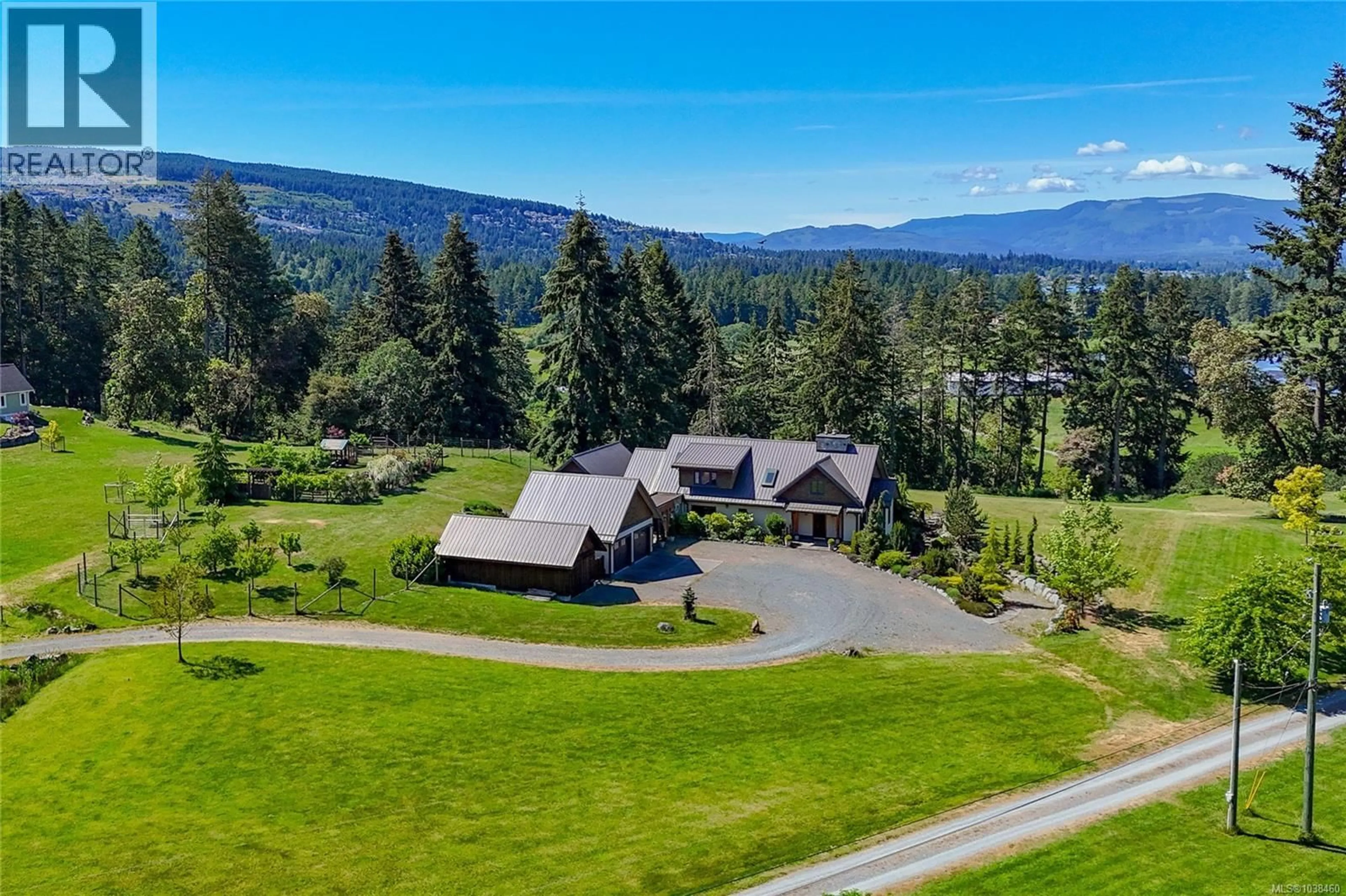 A pic from outside/outdoor area/front of a property/back of a property/a pic from drone, mountain view for 6878 SOUTHVIEW TERRACE, Duncan British Columbia V9L5W9
