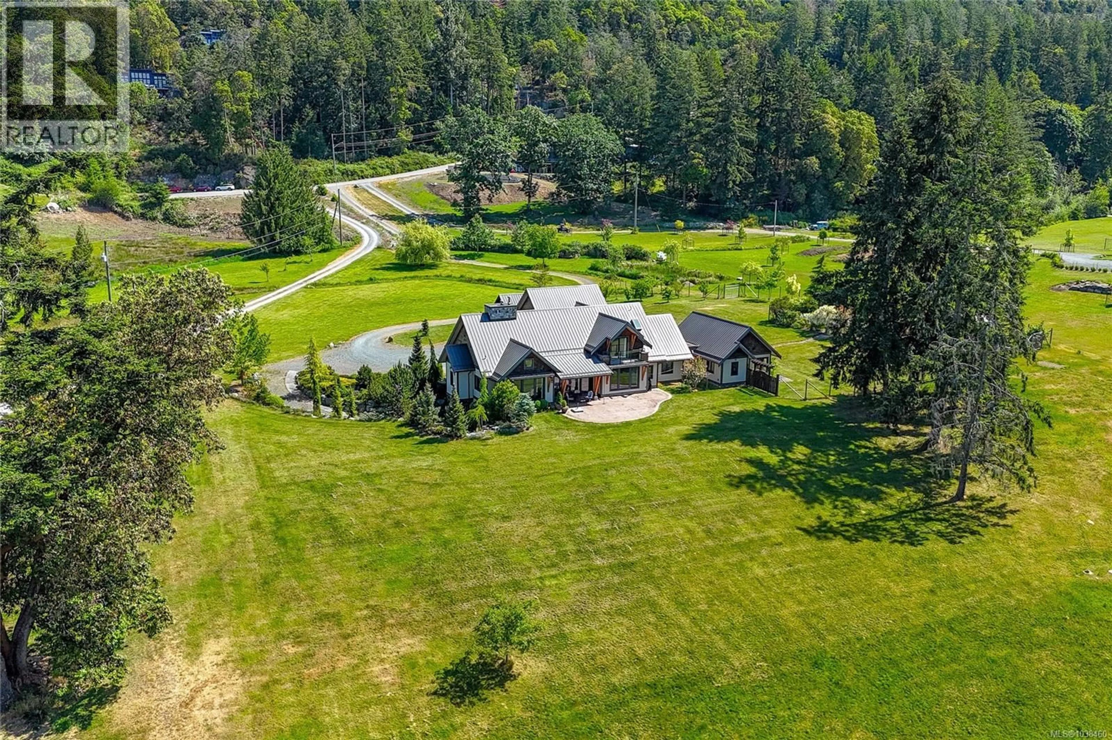 A pic from outside/outdoor area/front of a property/back of a property/a pic from drone, mountain view for 6878 SOUTHVIEW TERRACE, Duncan British Columbia V9L5W9