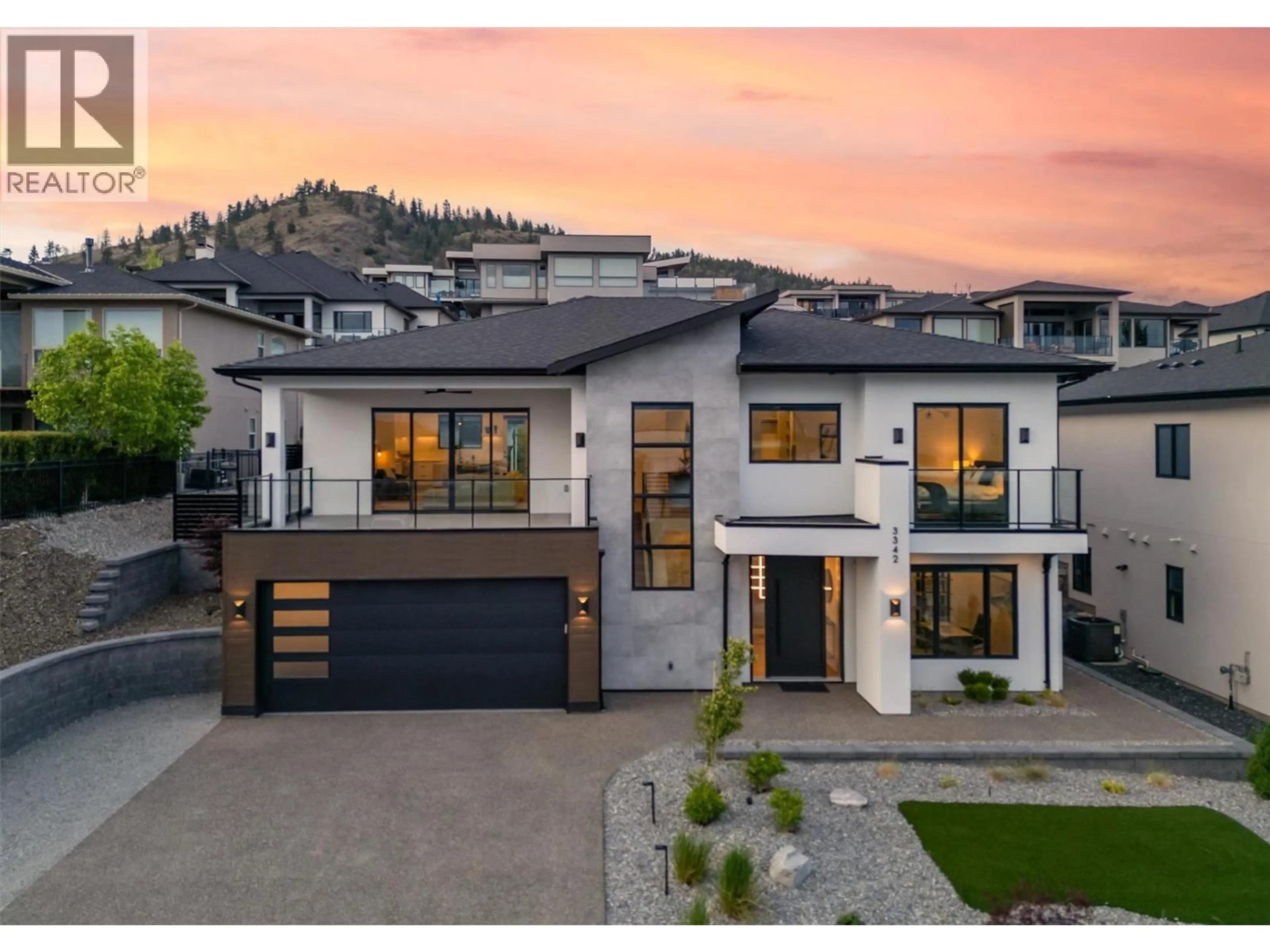 Home with brick exterior material, street for 3342 VINEYARD VIEW DRIVE, West Kelowna British Columbia V4T3B4