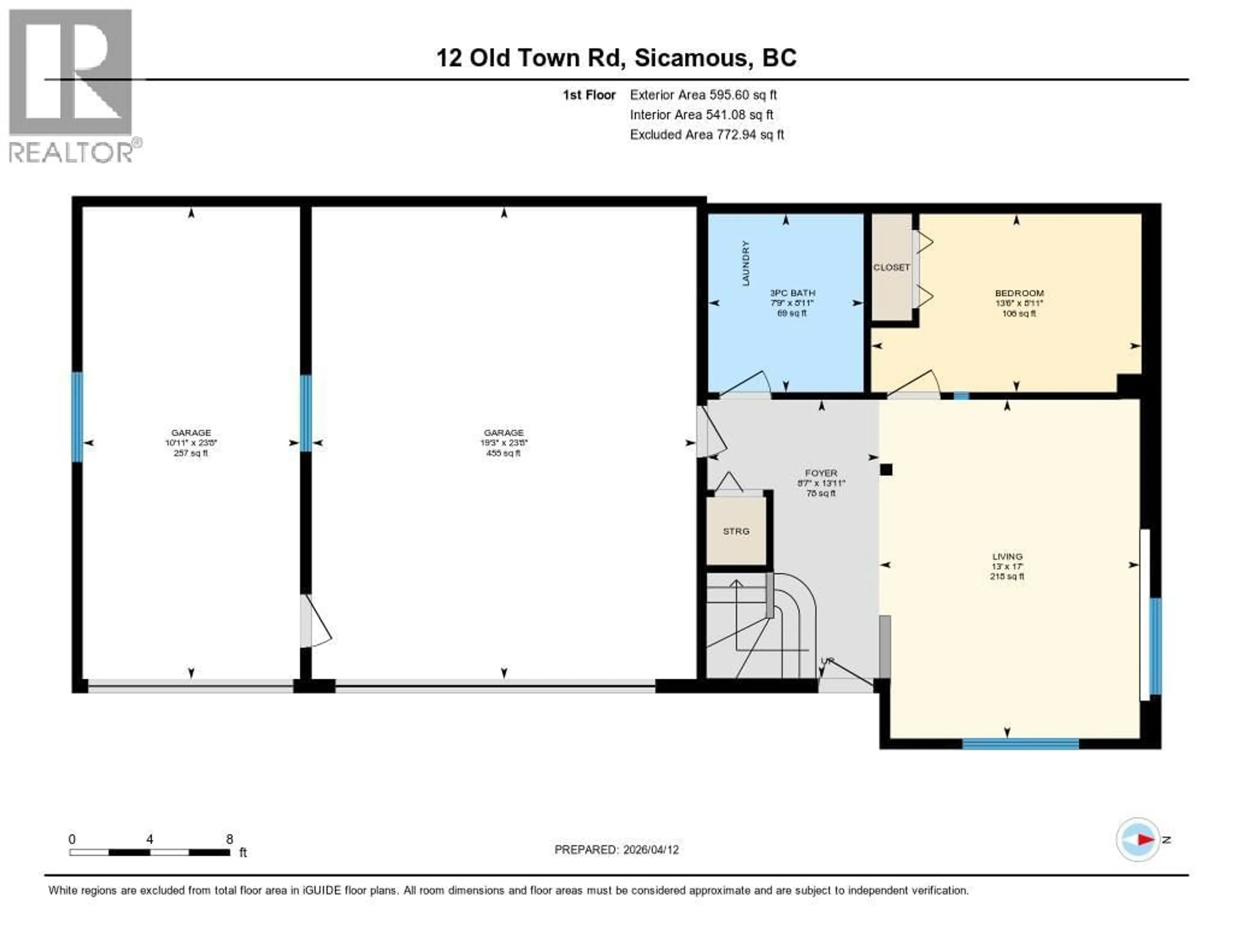 Floor plan for 12 OLD TOWN ROAD, Sicamous British Columbia V0E2V4