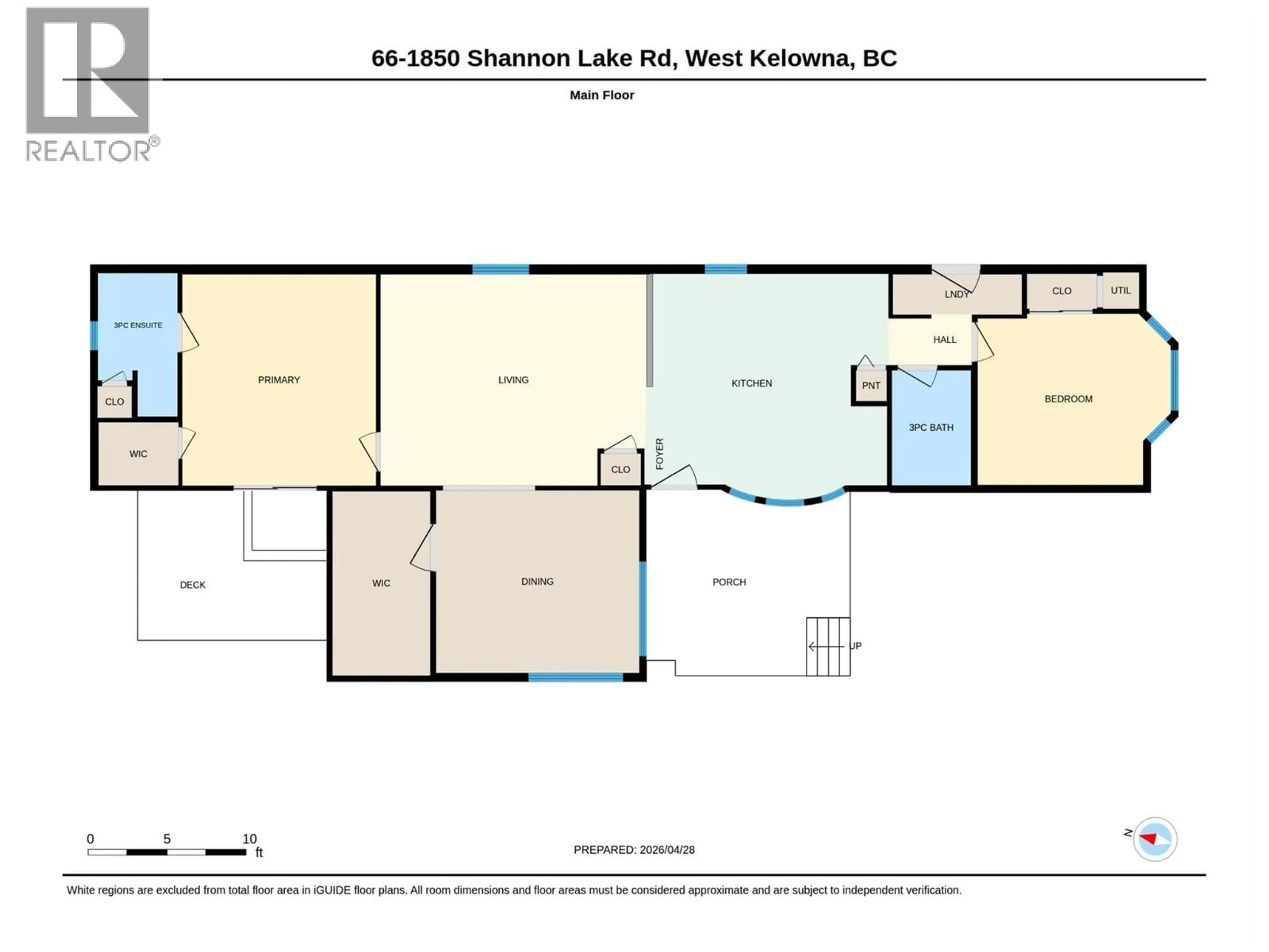 Floor plan for 66 - 1850 SHANNON LAKE ROAD, West Kelowna British Columbia V4T1L6
