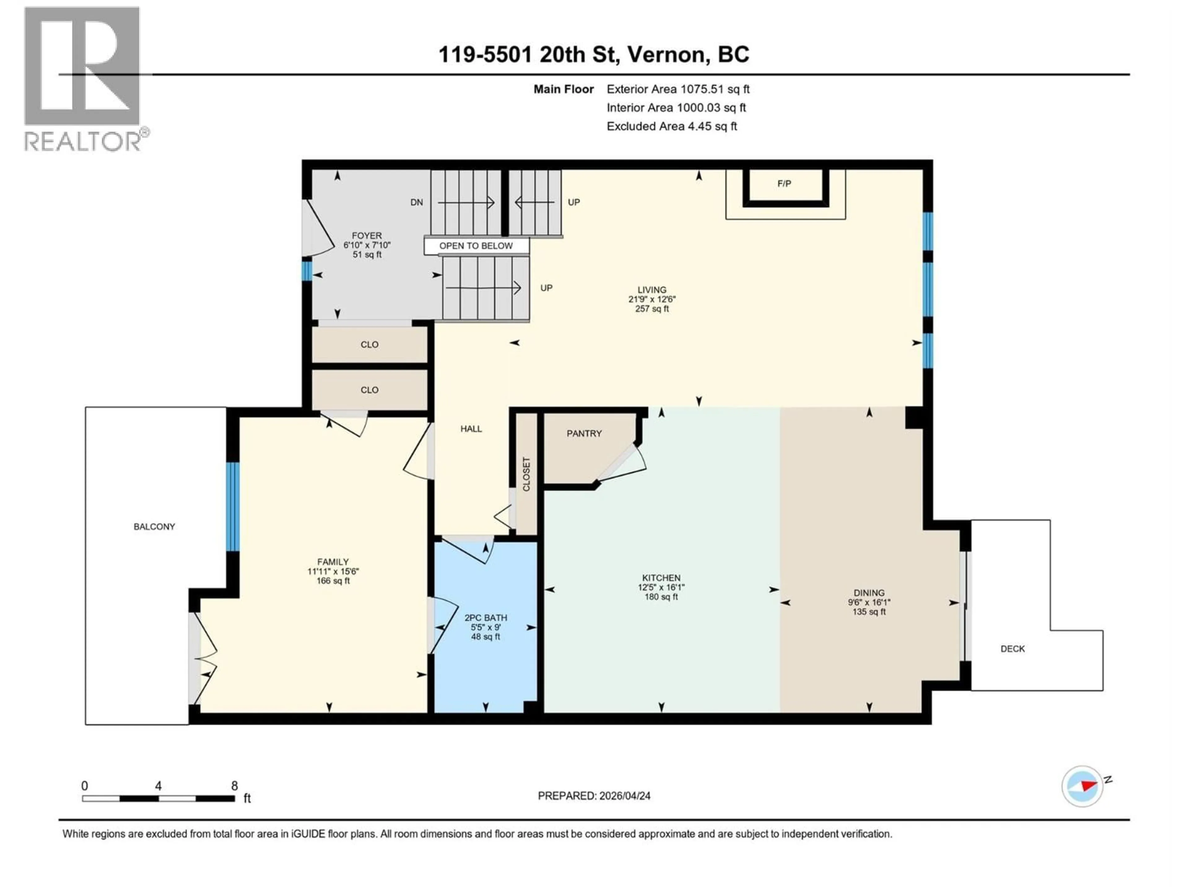 Floor plan for 119 - 5501 20 STREET, Vernon British Columbia V1T7T2