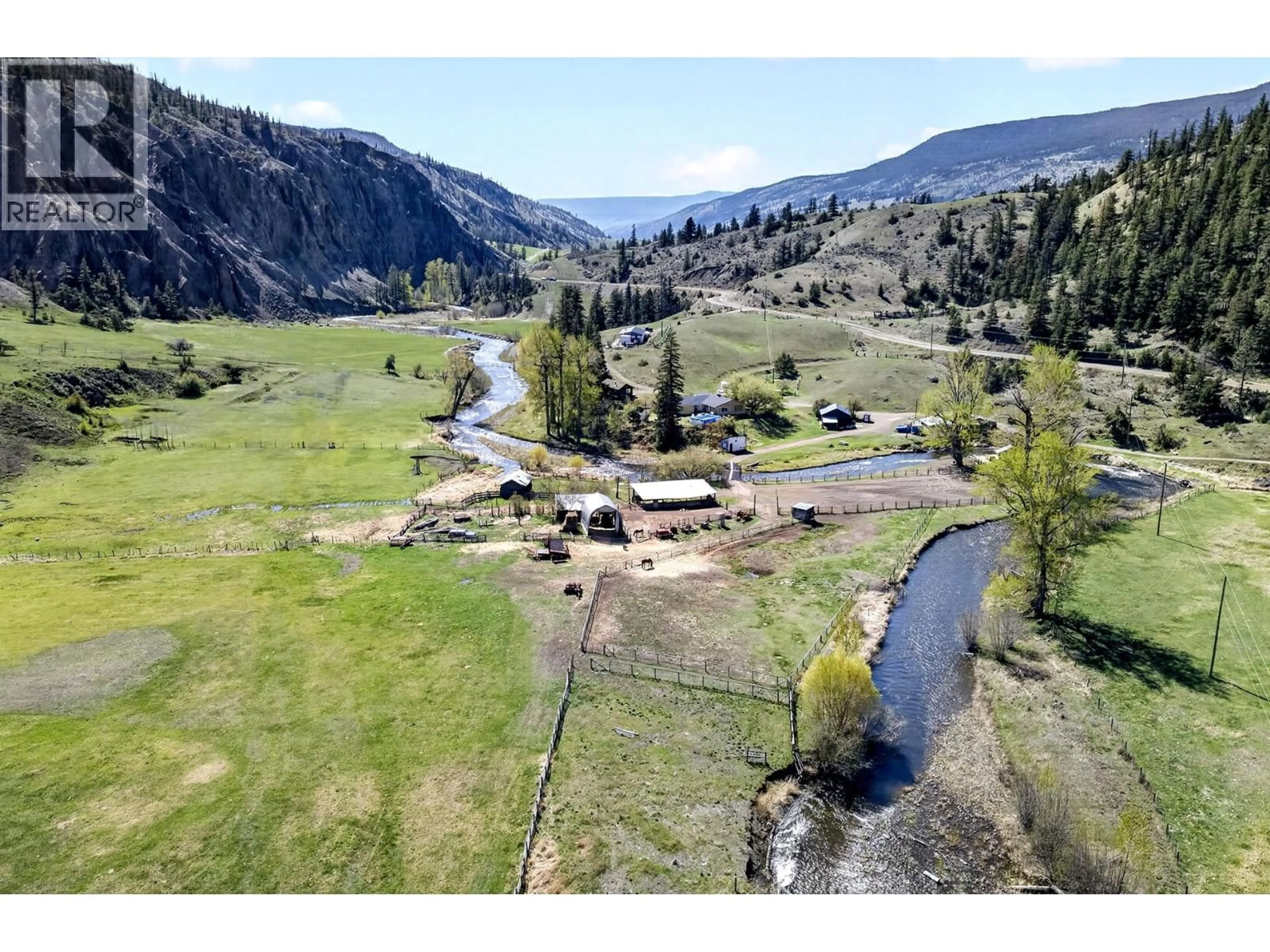 A pic from outside/outdoor area/front of a property/back of a property/a pic from drone, water/lake/river/ocean view for 4150 DEADMAN VIDETTE ROAD, Kamloops British Columbia V0K2P0