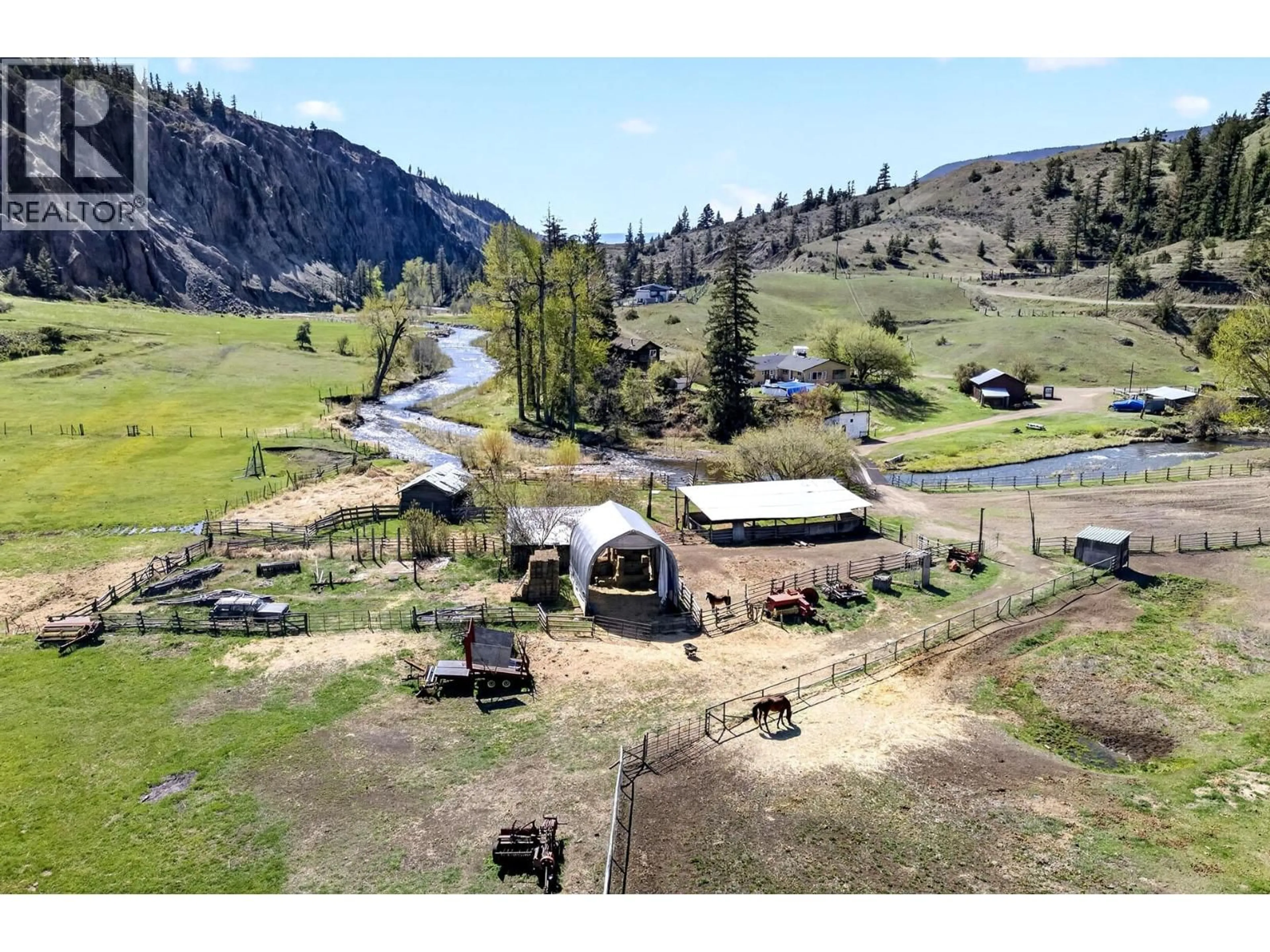 A pic from outside/outdoor area/front of a property/back of a property/a pic from drone, mountain view for 4150 DEADMAN VIDETTE ROAD, Kamloops British Columbia V0K2P0