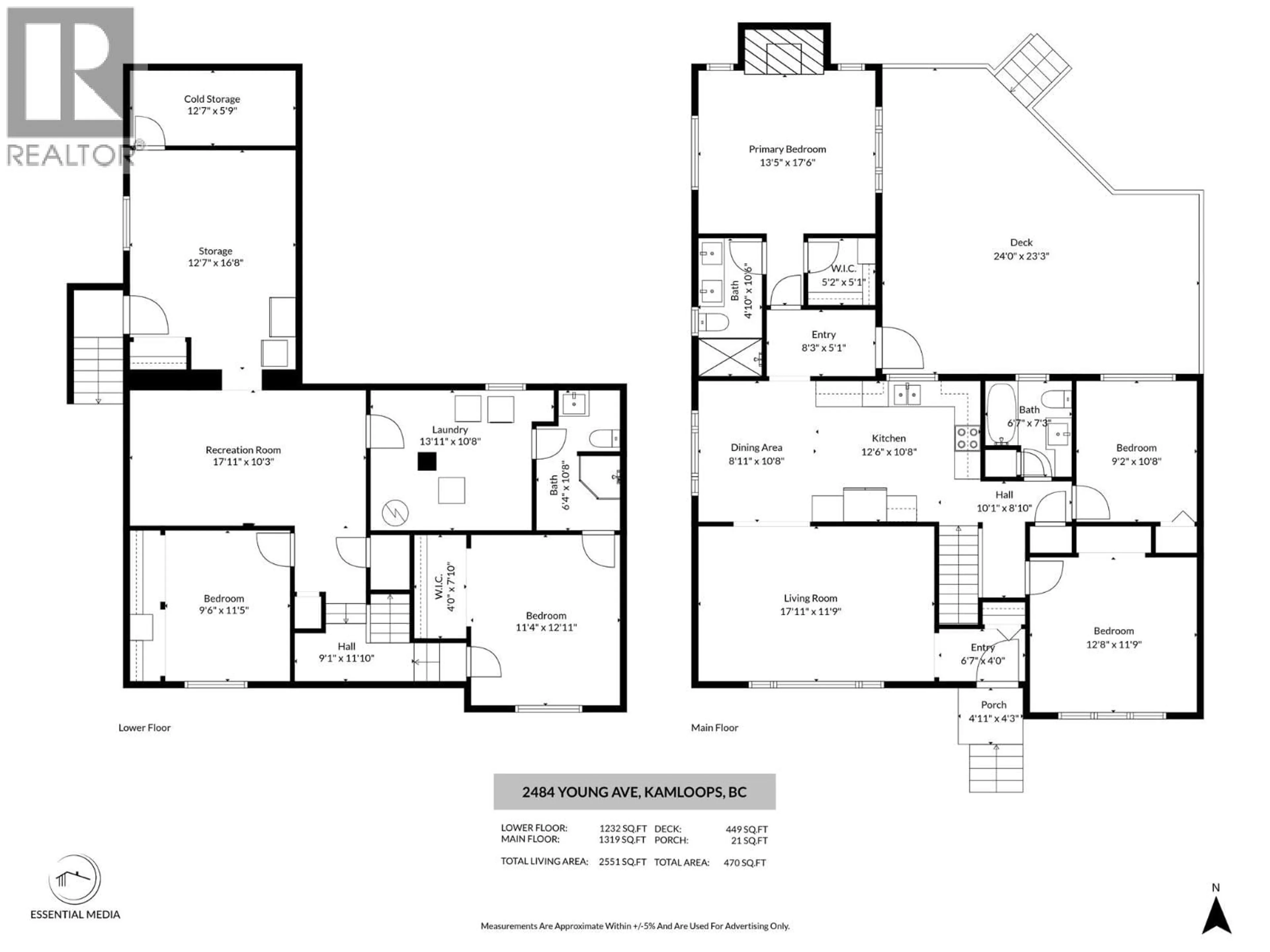 Floor plan for 2484 YOUNG AVENUE, Kamloops British Columbia V2B4M8