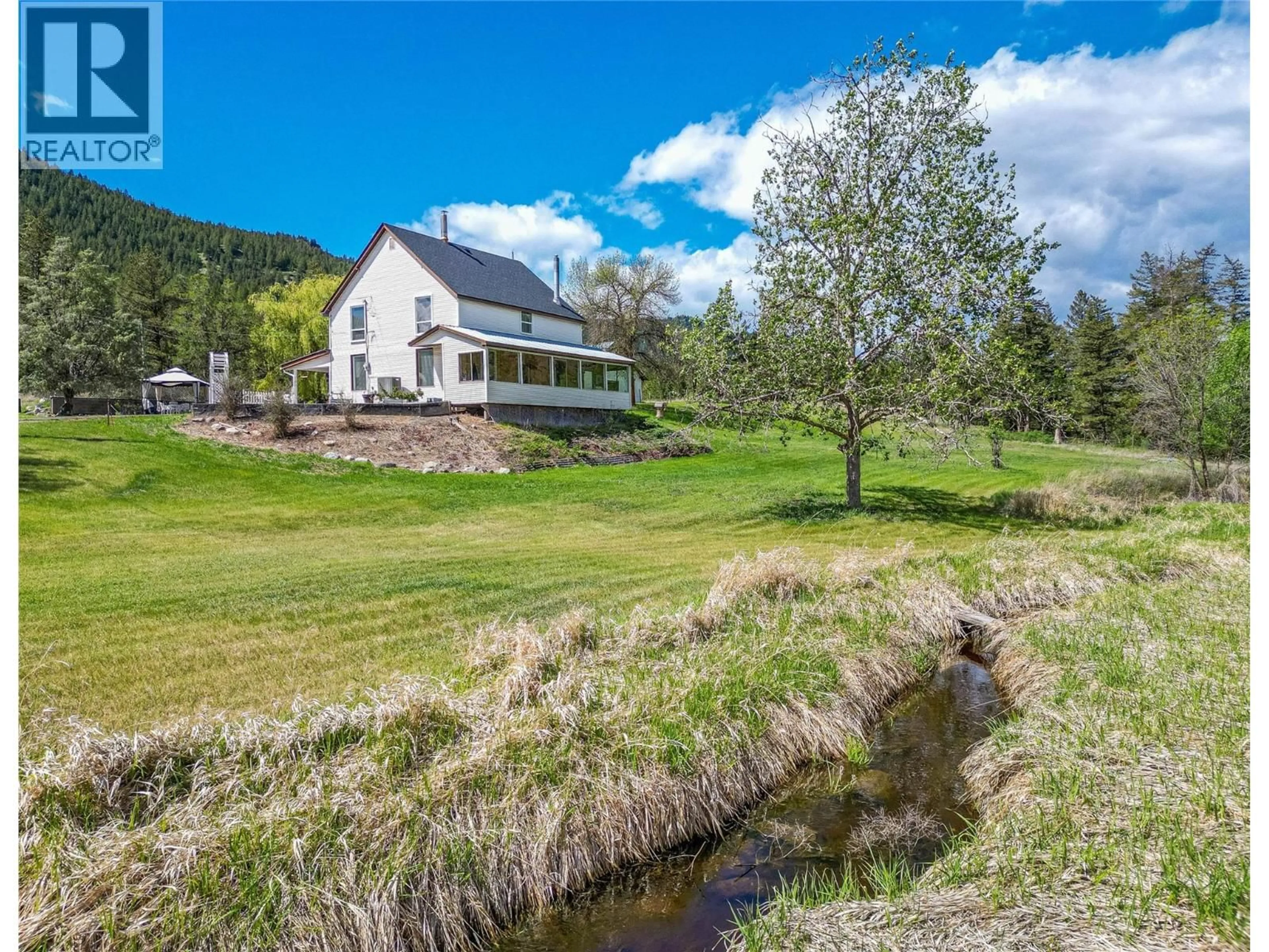 A pic from outside/outdoor area/front of a property/back of a property/a pic from drone, water/lake/river/ocean view for 1566 BARNHARTVALE ROAD, Kamloops British Columbia V2C6Y1