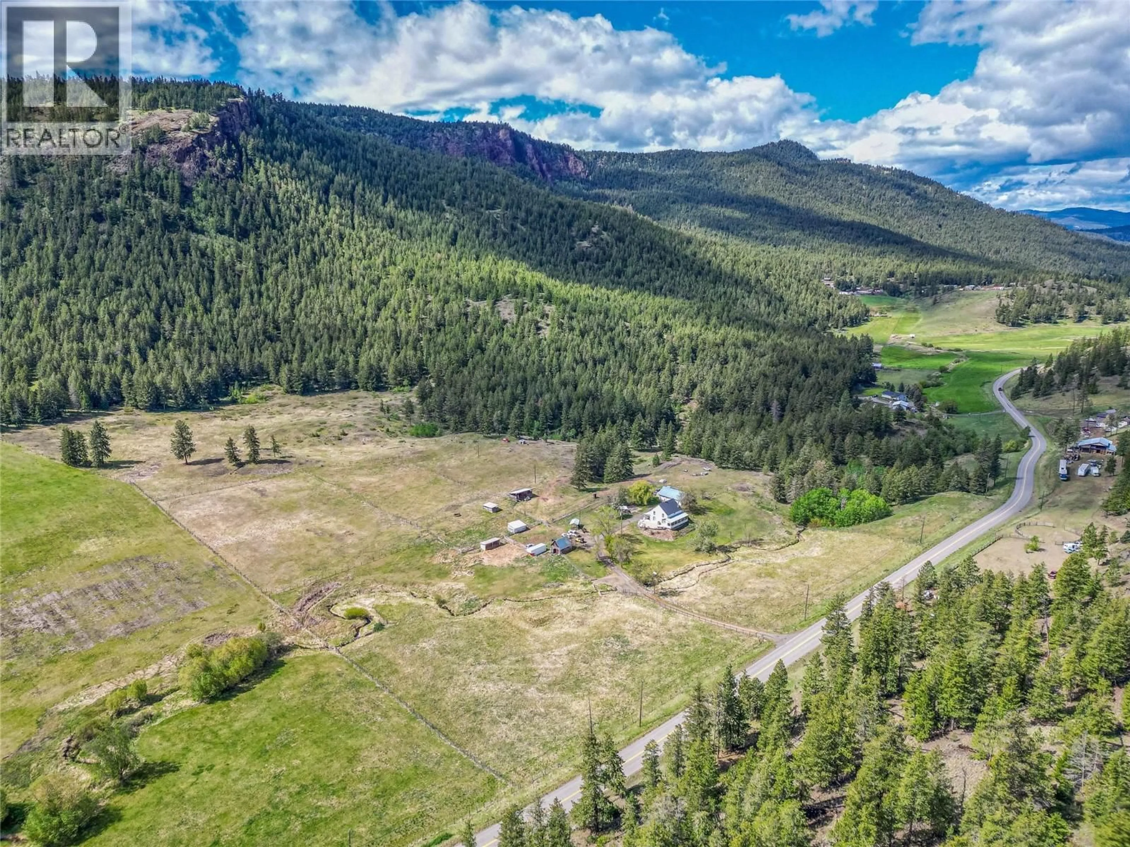 A pic from outside/outdoor area/front of a property/back of a property/a pic from drone, mountain view for 1566 BARNHARTVALE ROAD, Kamloops British Columbia V2C6Y1