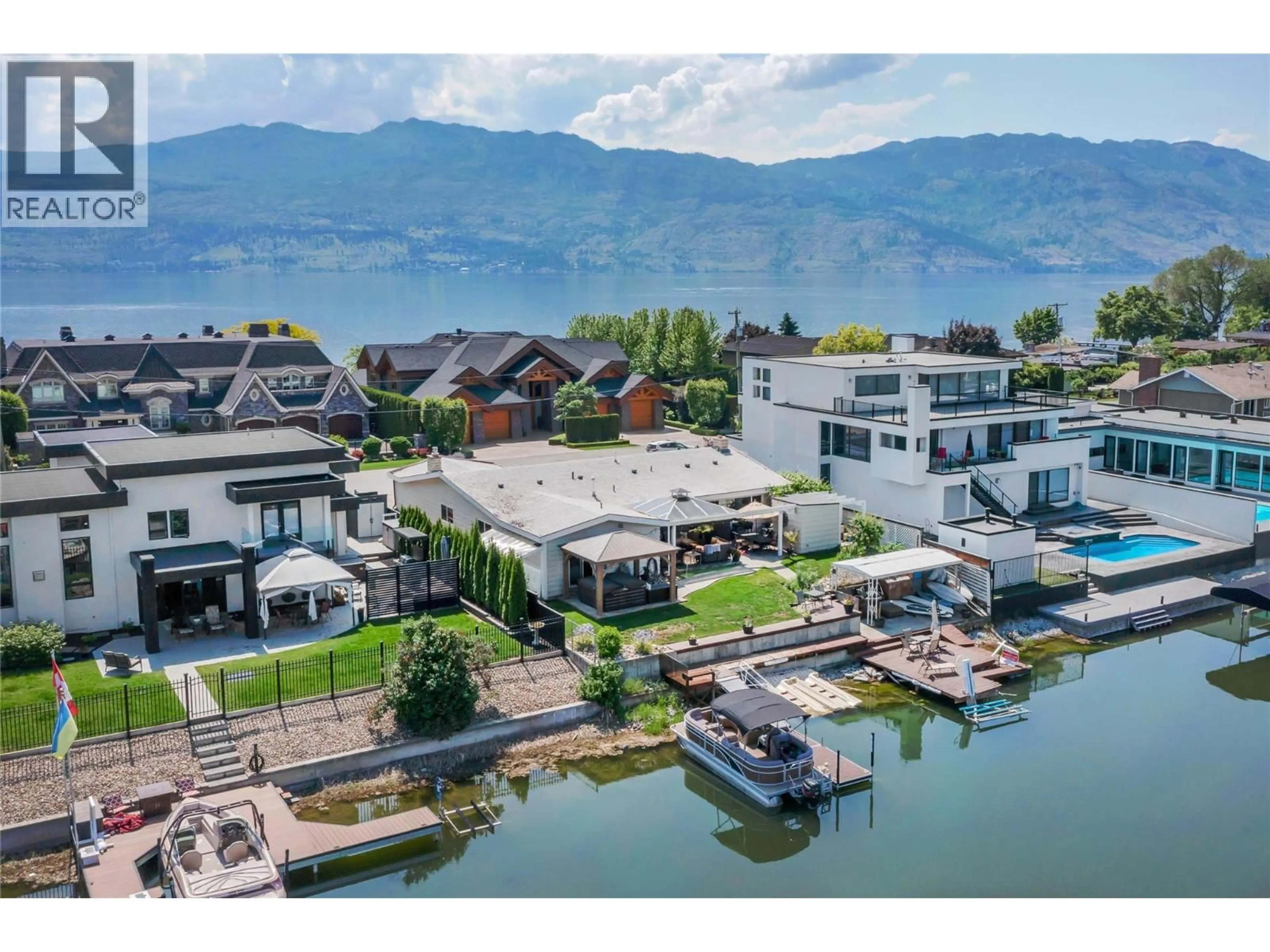 A pic from outside/outdoor area/front of a property/back of a property/a pic from drone, water/lake/river/ocean view for 1686 PRITCHARD DRIVE, West Kelowna British Columbia V4T1X5