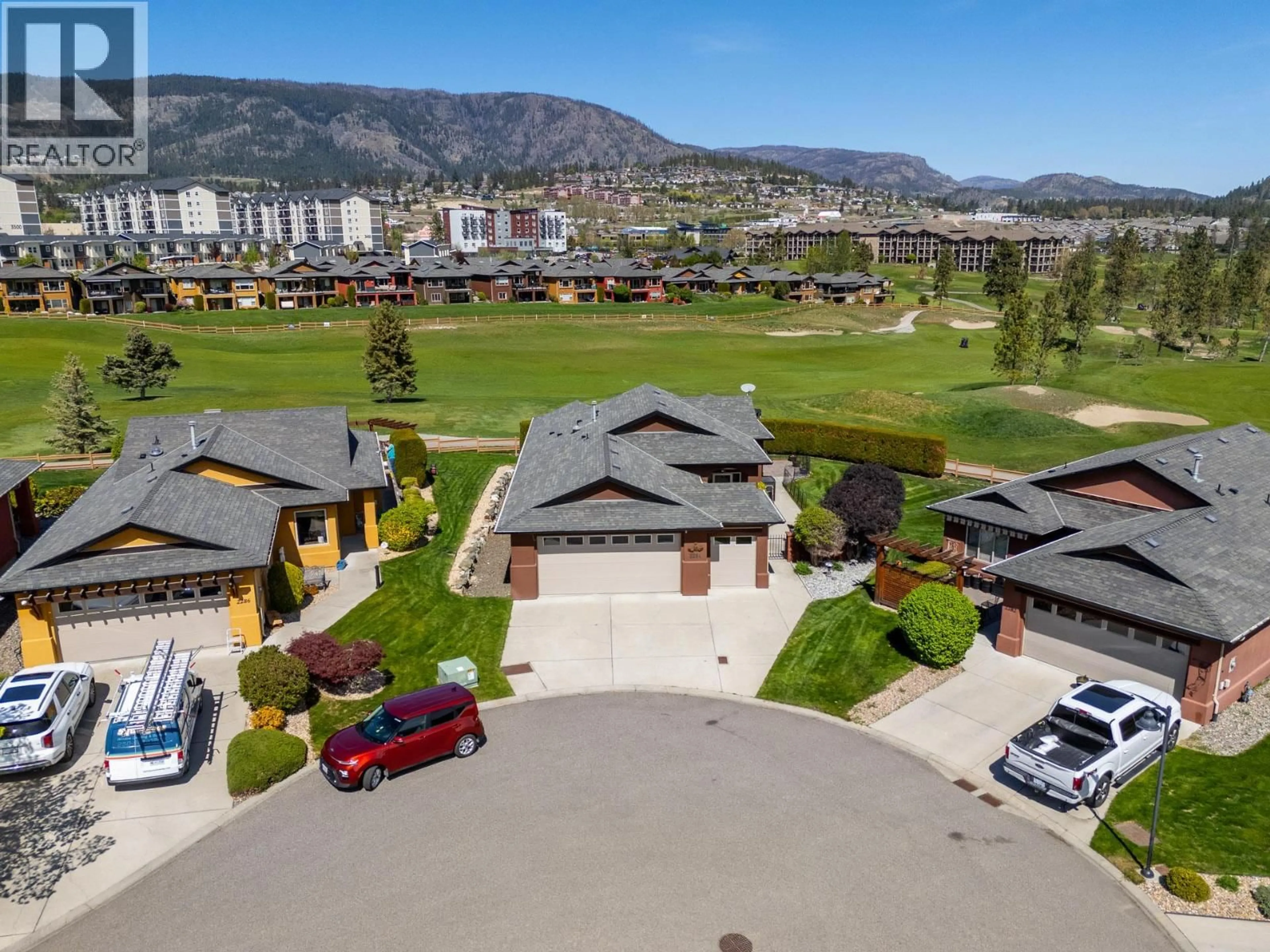 A pic from outside/outdoor area/front of a property/back of a property/a pic from drone, mountain view for 2284 PINE VISTA PLACE, Westbank British Columbia V4T2Y1