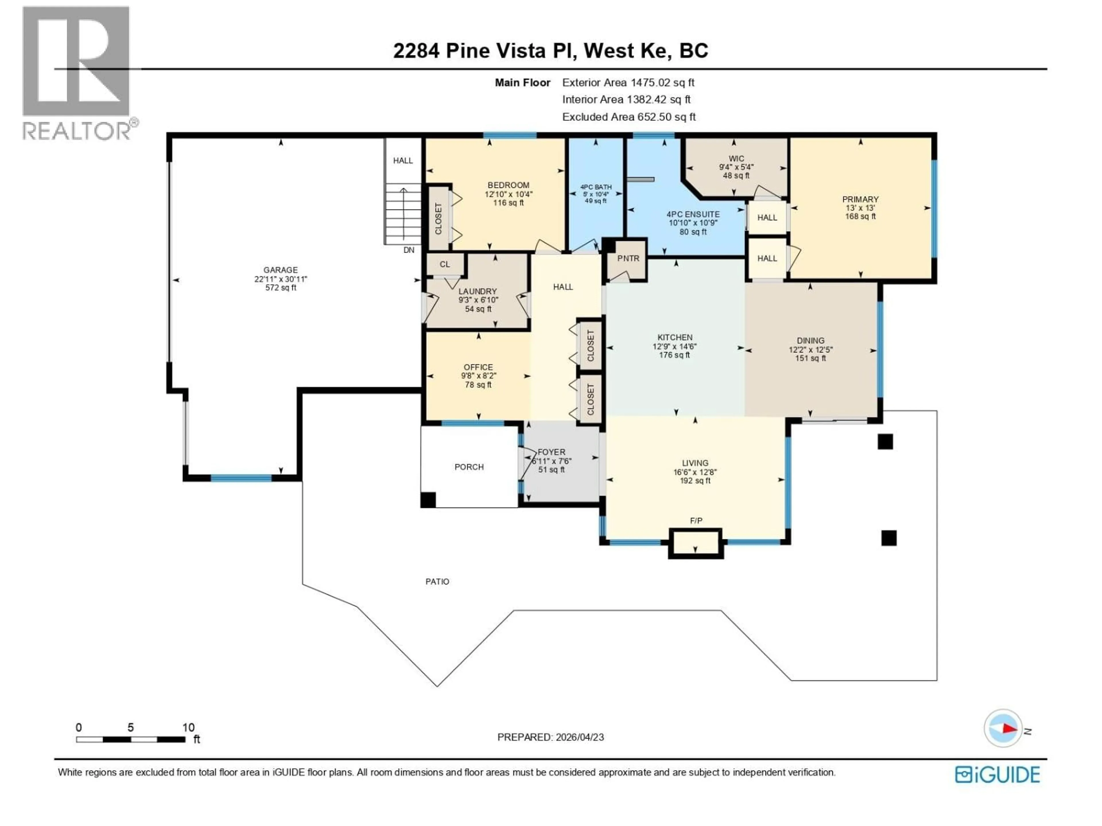 Floor plan for 2284 PINE VISTA PLACE, Westbank British Columbia V4T2Y1