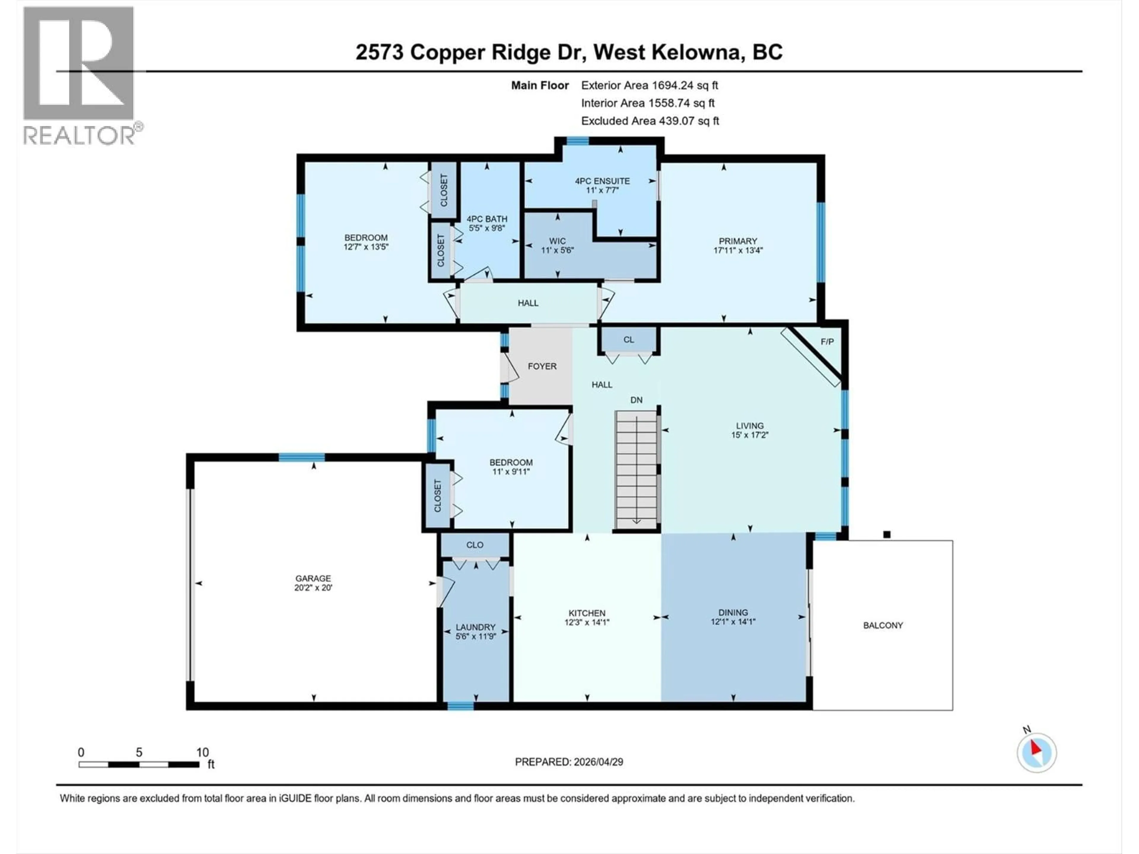 Floor plan for 2573 COPPER RIDGE DRIVE, West Kelowna British Columbia V4T2X6