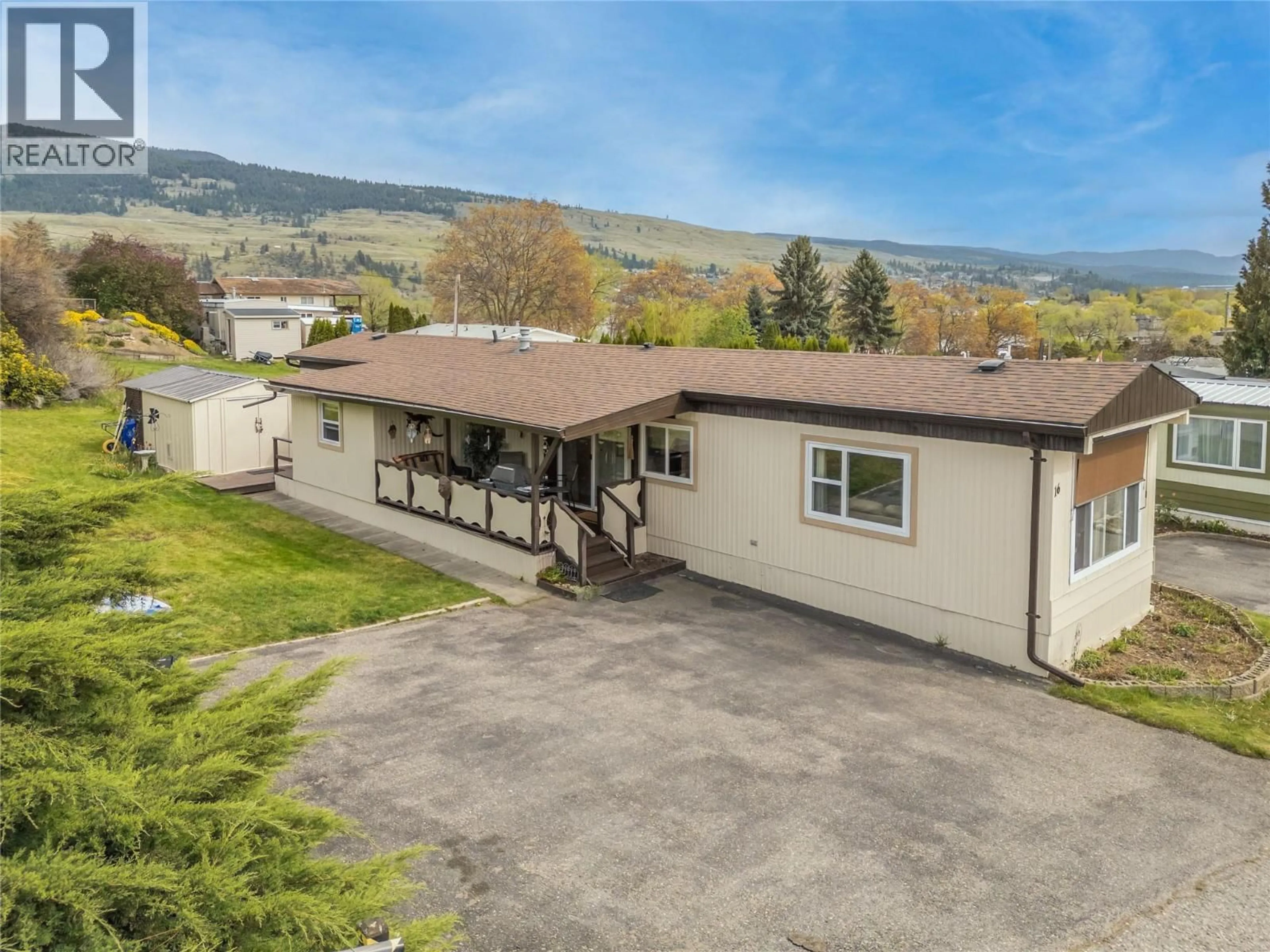 A pic from outside/outdoor area/front of a property/back of a property/a pic from drone, mountain view for 16 - 12022 PRETTY ROAD, Lake Country British Columbia V4V1H1