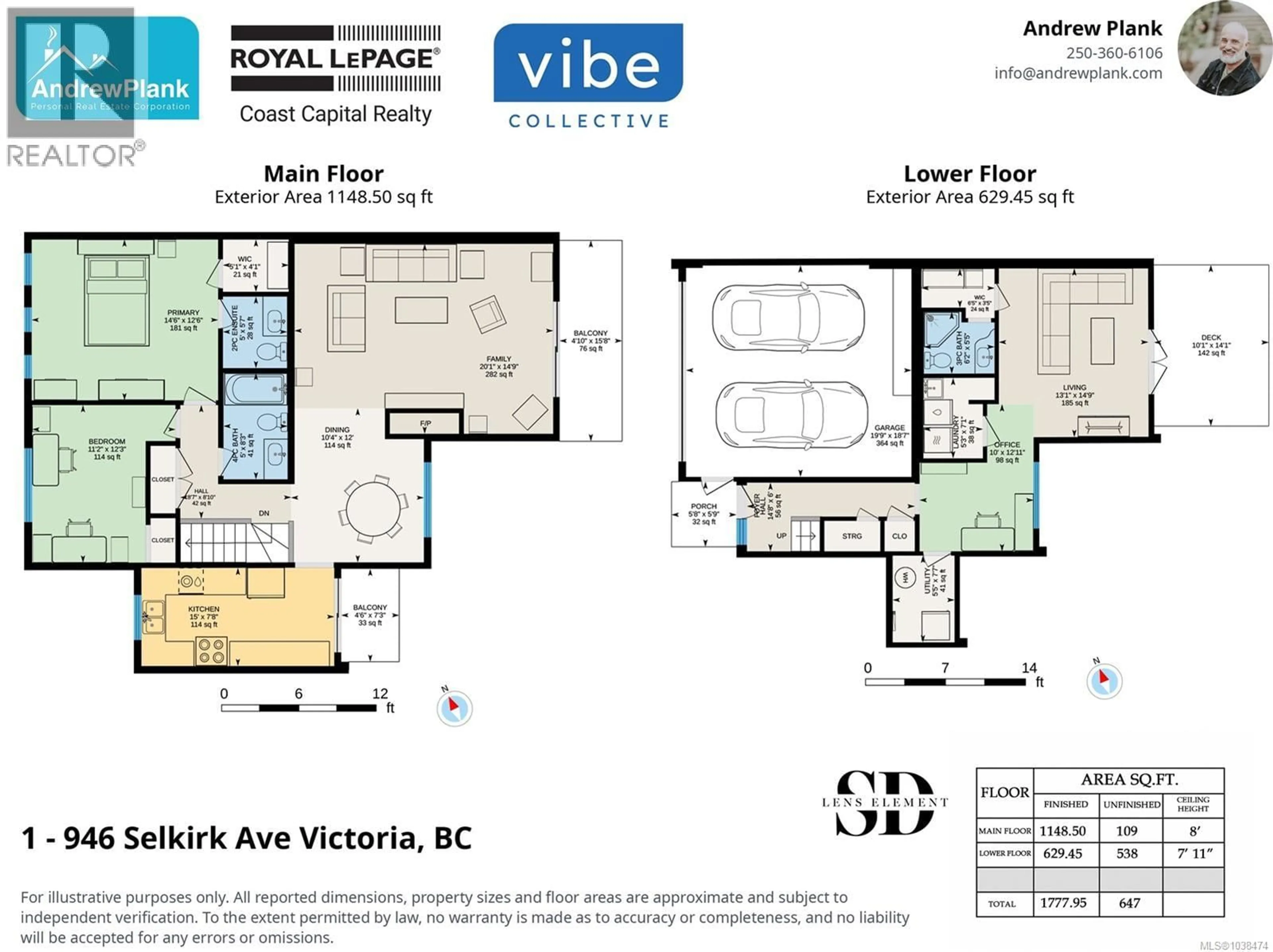 Floor plan for 1 - 946 SELKIRK AVENUE, Esquimalt British Columbia V9A2V1