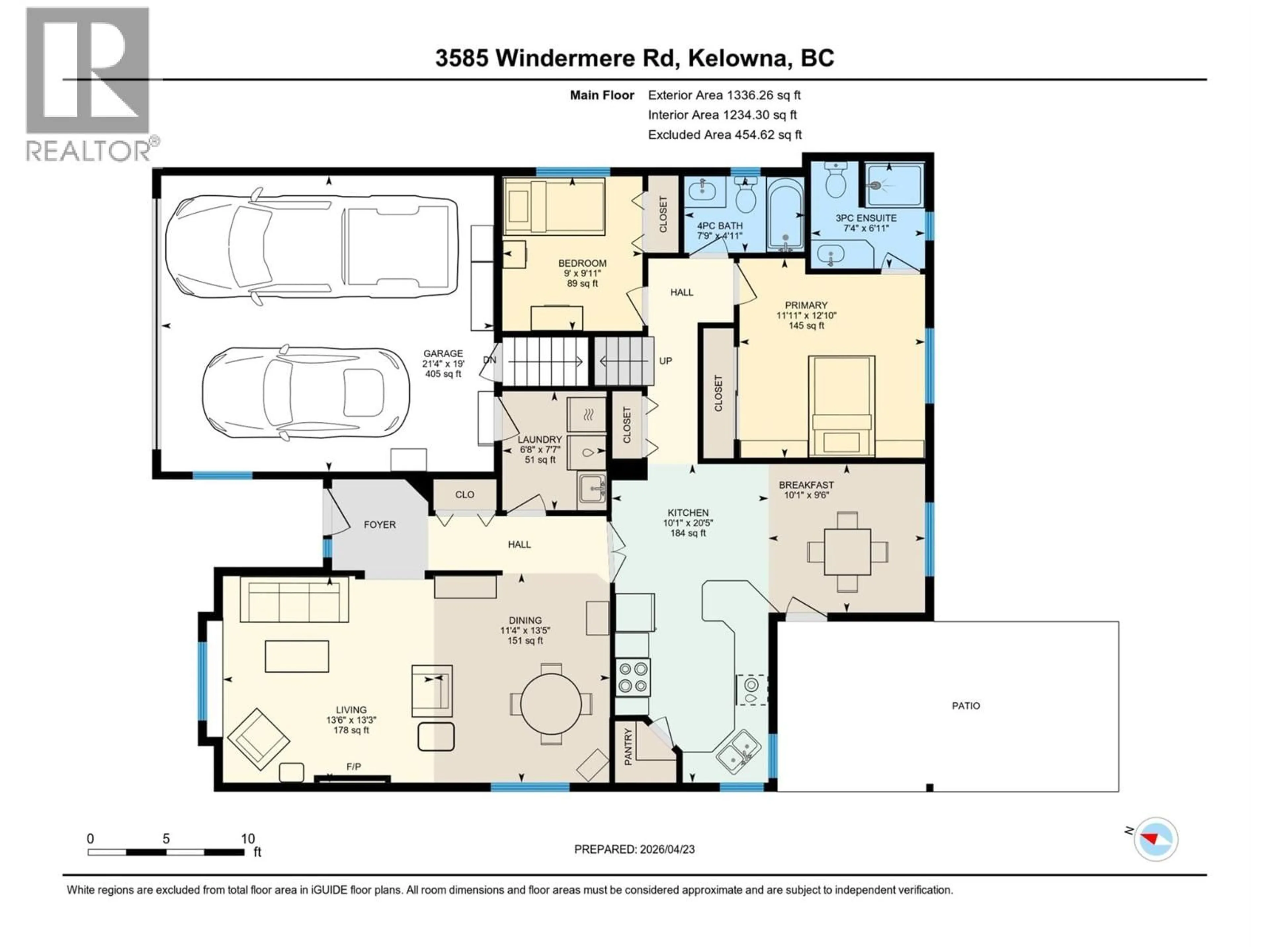 Floor plan for 3585 WINDERMERE ROAD, Kelowna British Columbia V1W4M8