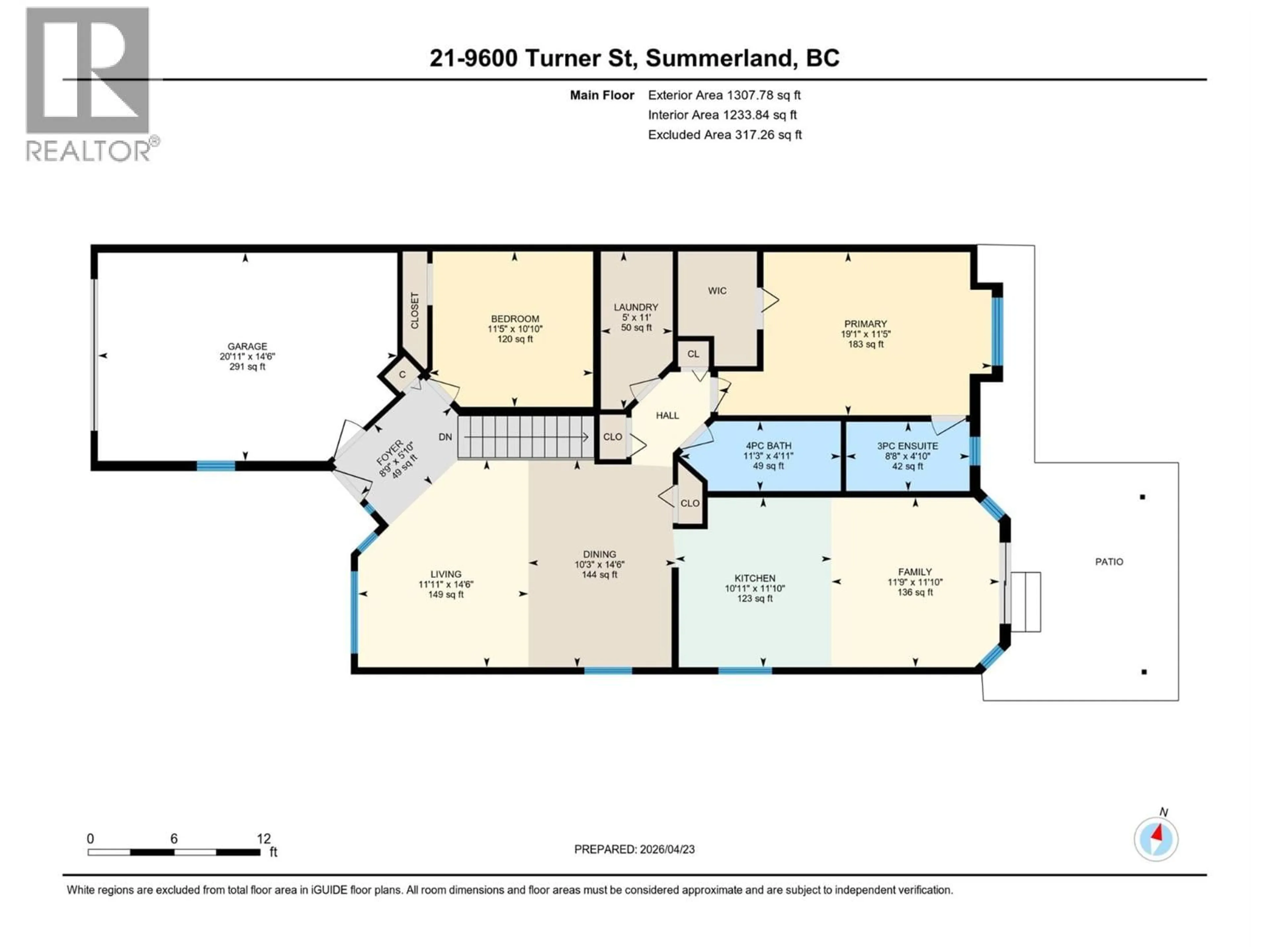 Floor plan for 21 - 9600 TURNER STREET, Summerland British Columbia V0H1Z5