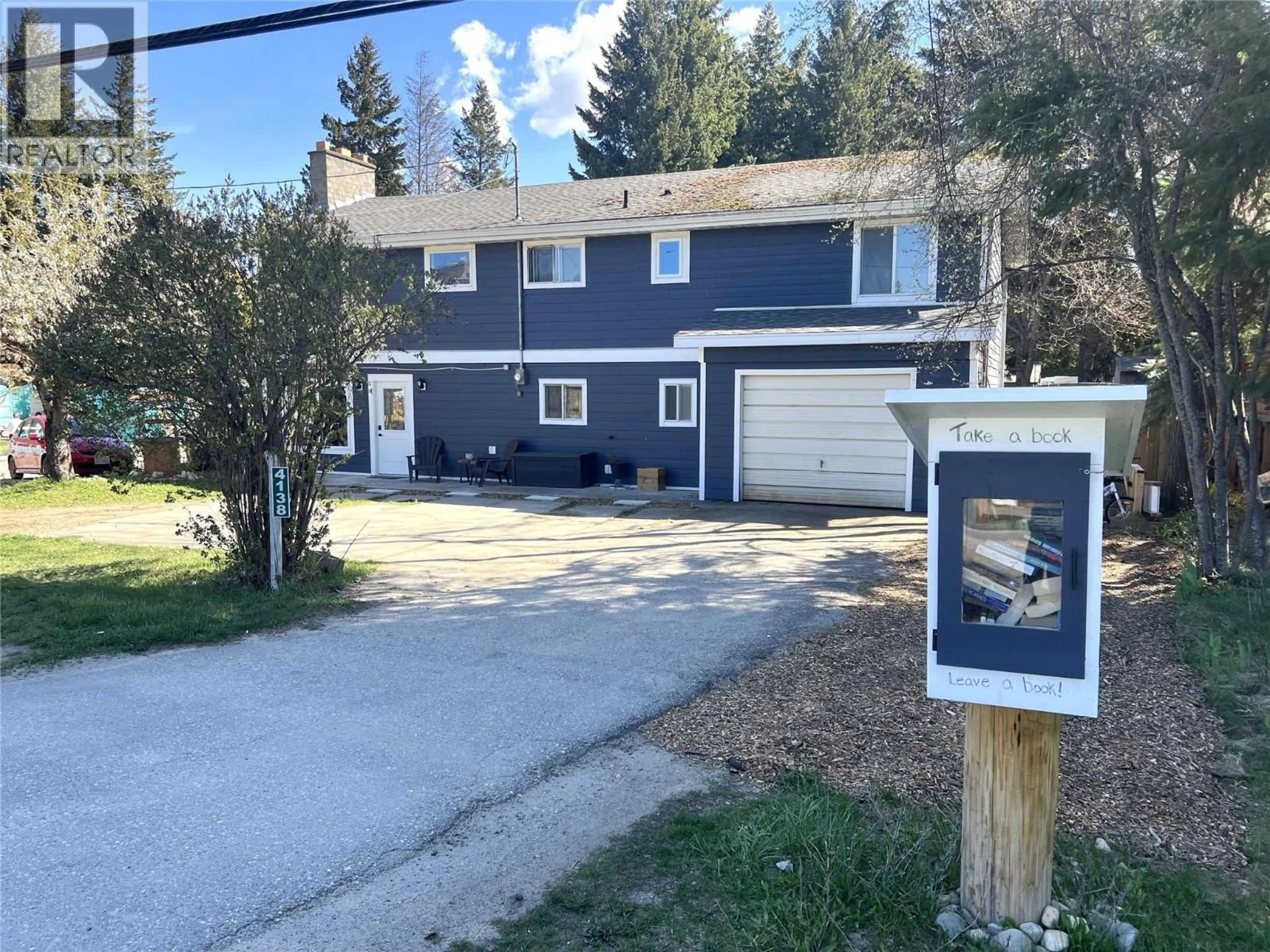 A pic from outside/outdoor area/front of a property/back of a property/a pic from drone, street for 4138 SQUILAX-ANGLEMONT ROAD, Scotch Creek British Columbia V0E1M5
