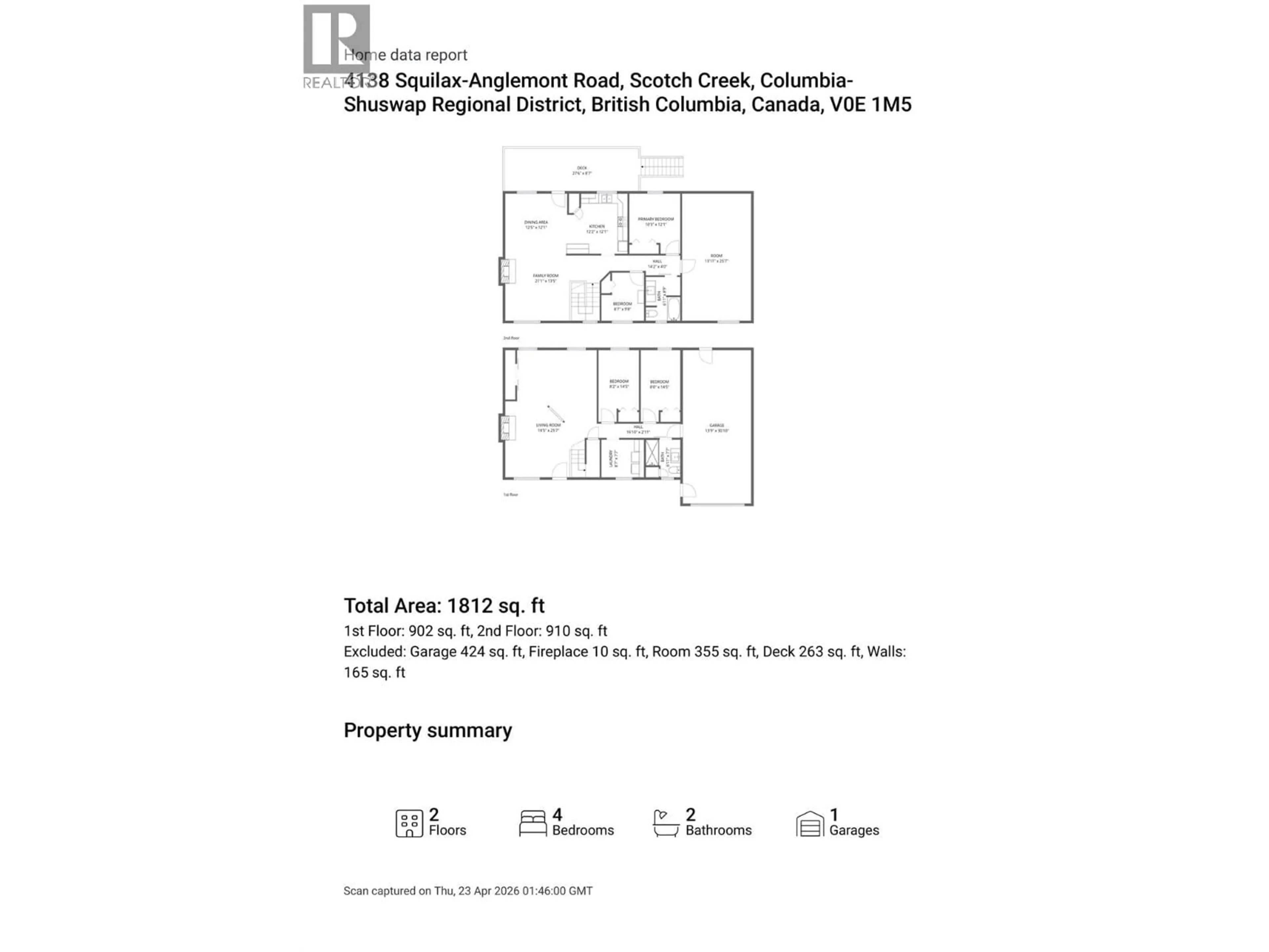 Floor plan for 4138 SQUILAX-ANGLEMONT ROAD, Scotch Creek British Columbia V0E1M5