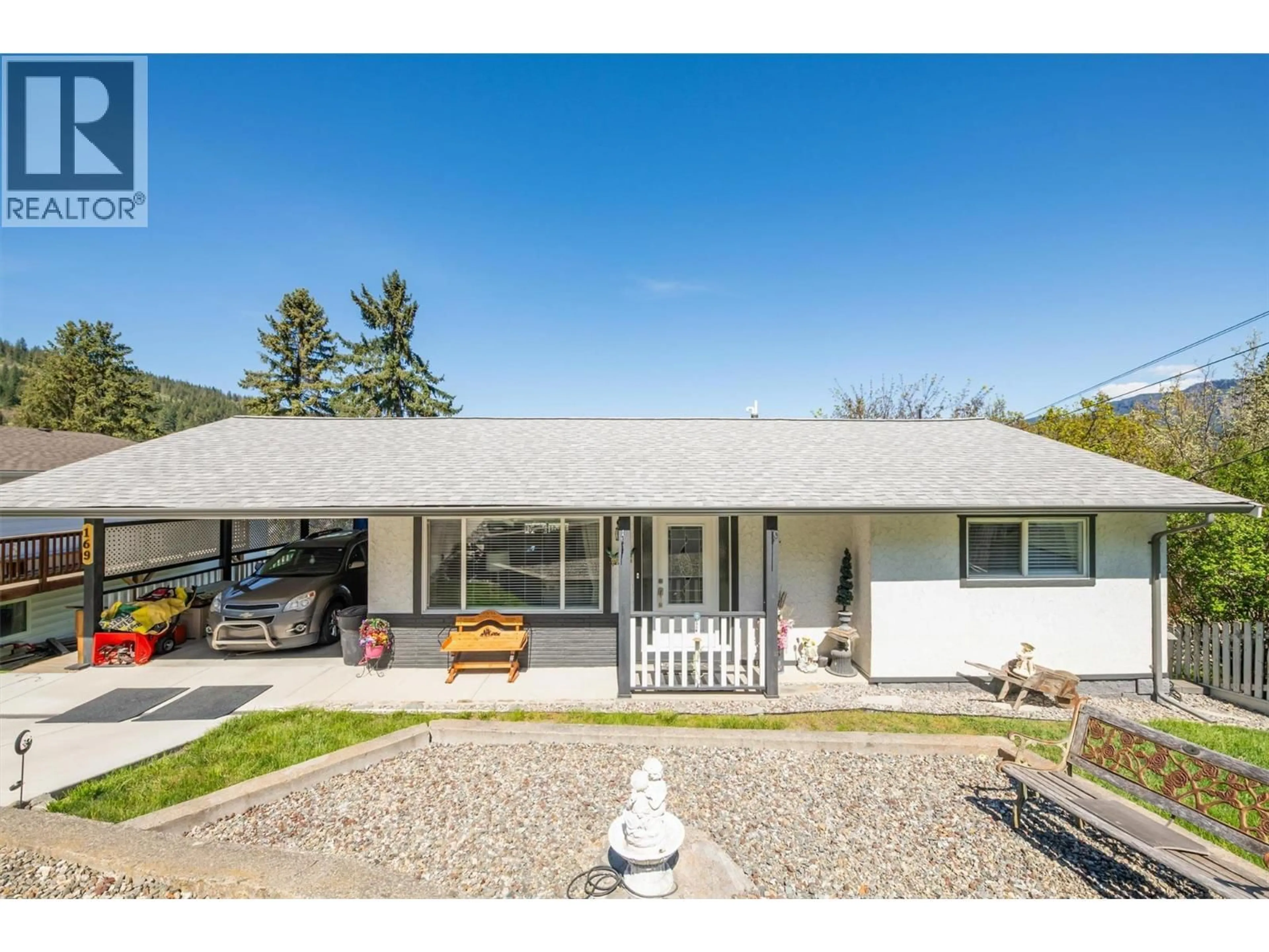 Home with vinyl exterior material, street for 169 CLIFFVIEW DRIVE, Enderby British Columbia V4Y4C1