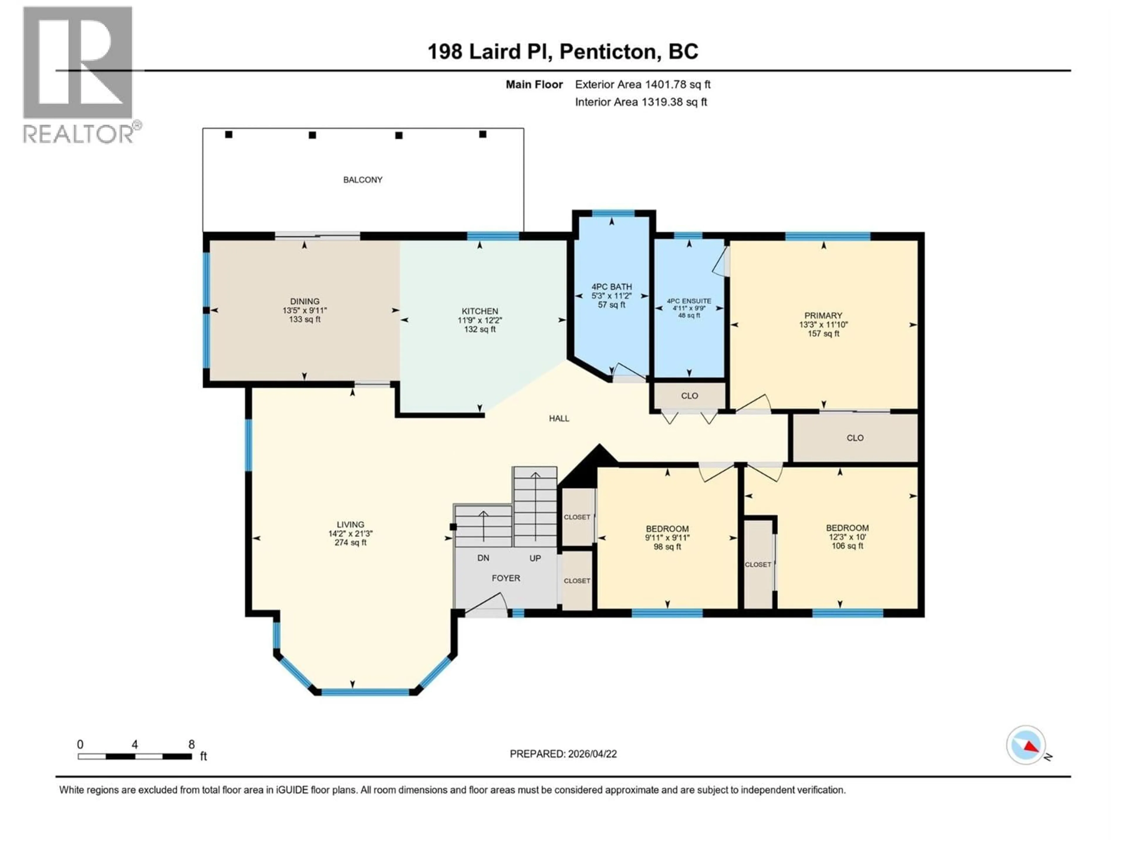 Floor plan for 198 LAIRD PLACE, Penticton British Columbia V2A8H1