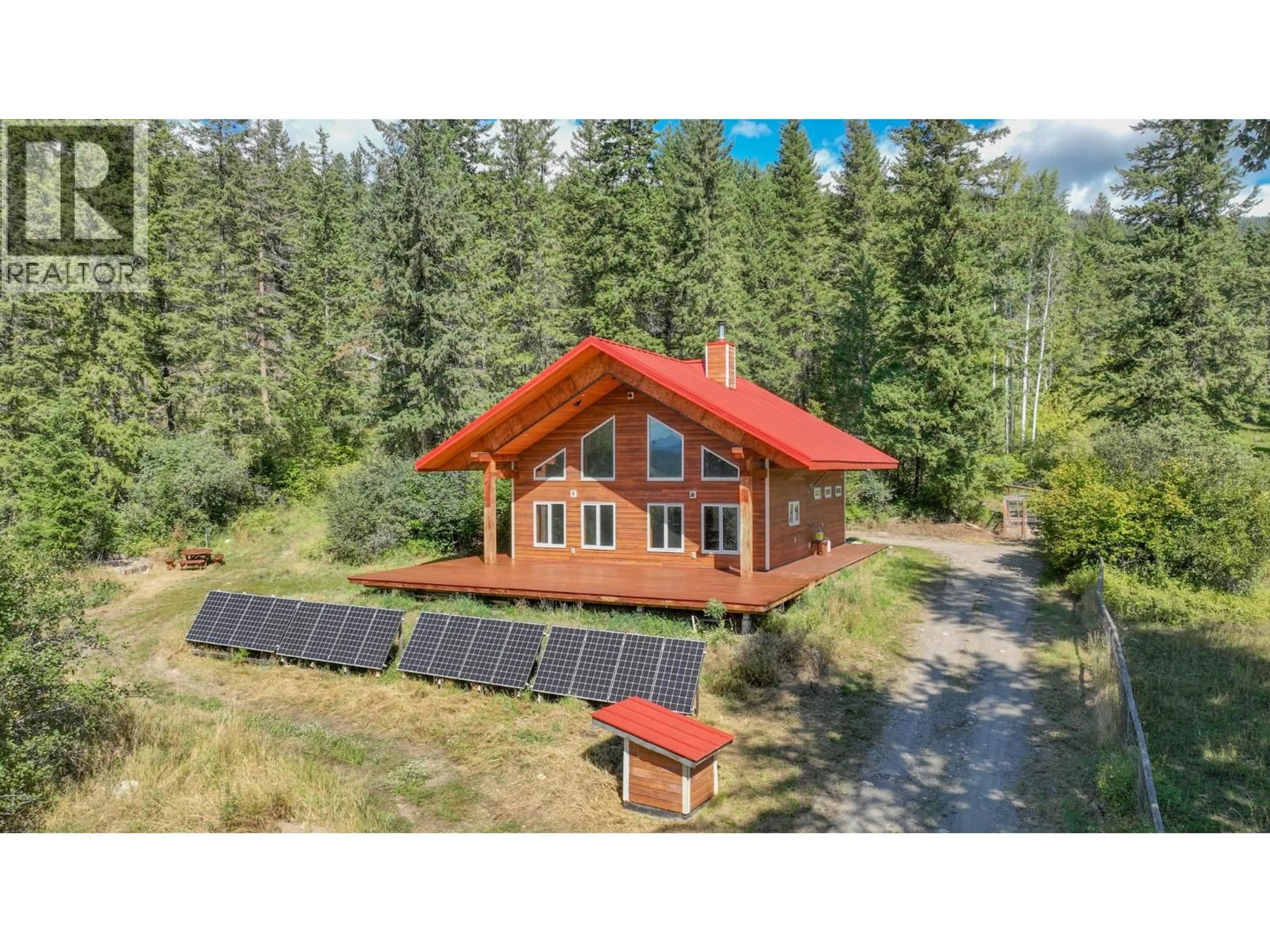A pic from outside/outdoor area/front of a property/back of a property/a pic from drone, unknown for 263 ALBERS ROAD, Lumby British Columbia V0E2G5