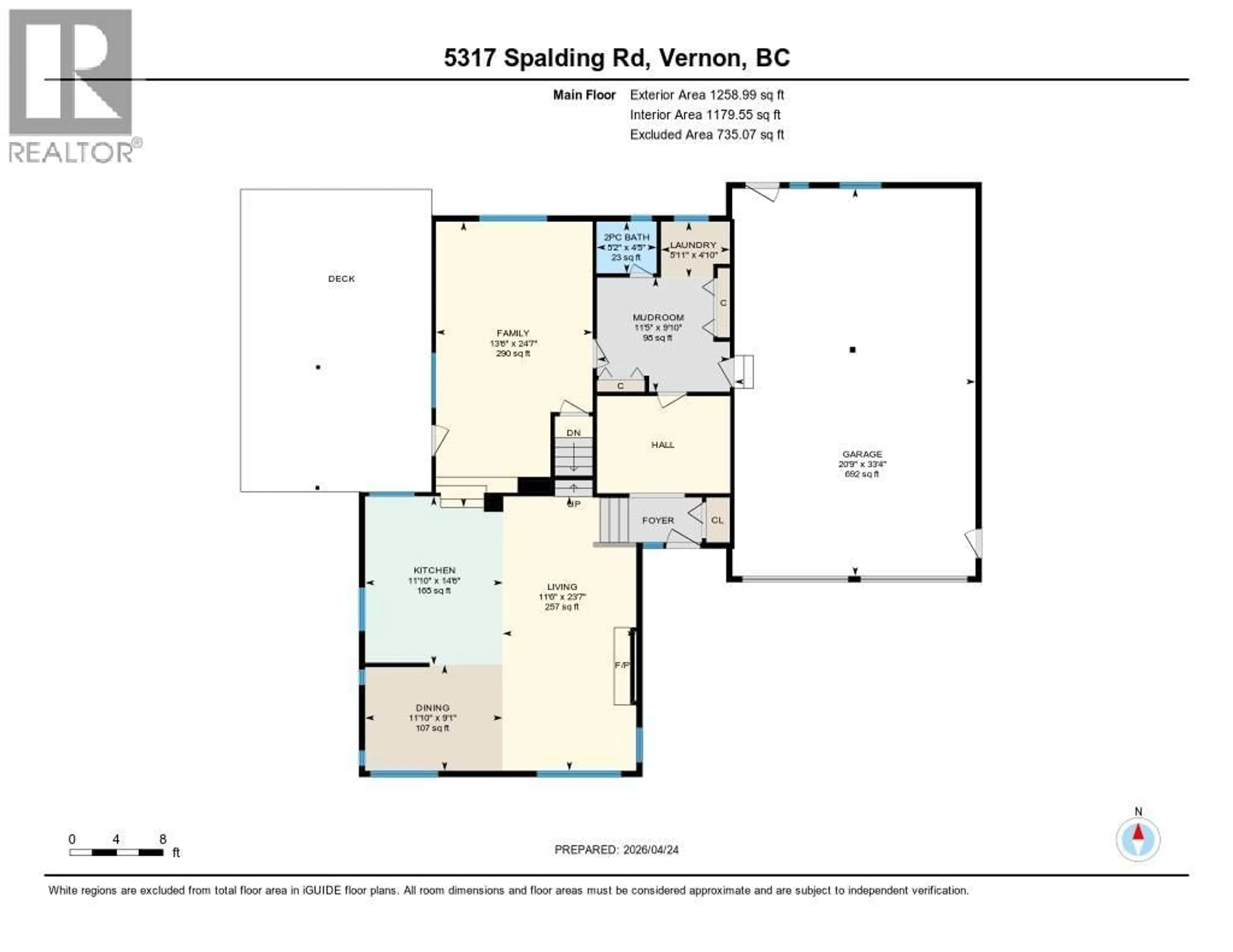 Floor plan for 5317 SPALDING ROAD, Vernon British Columbia V1B3K5