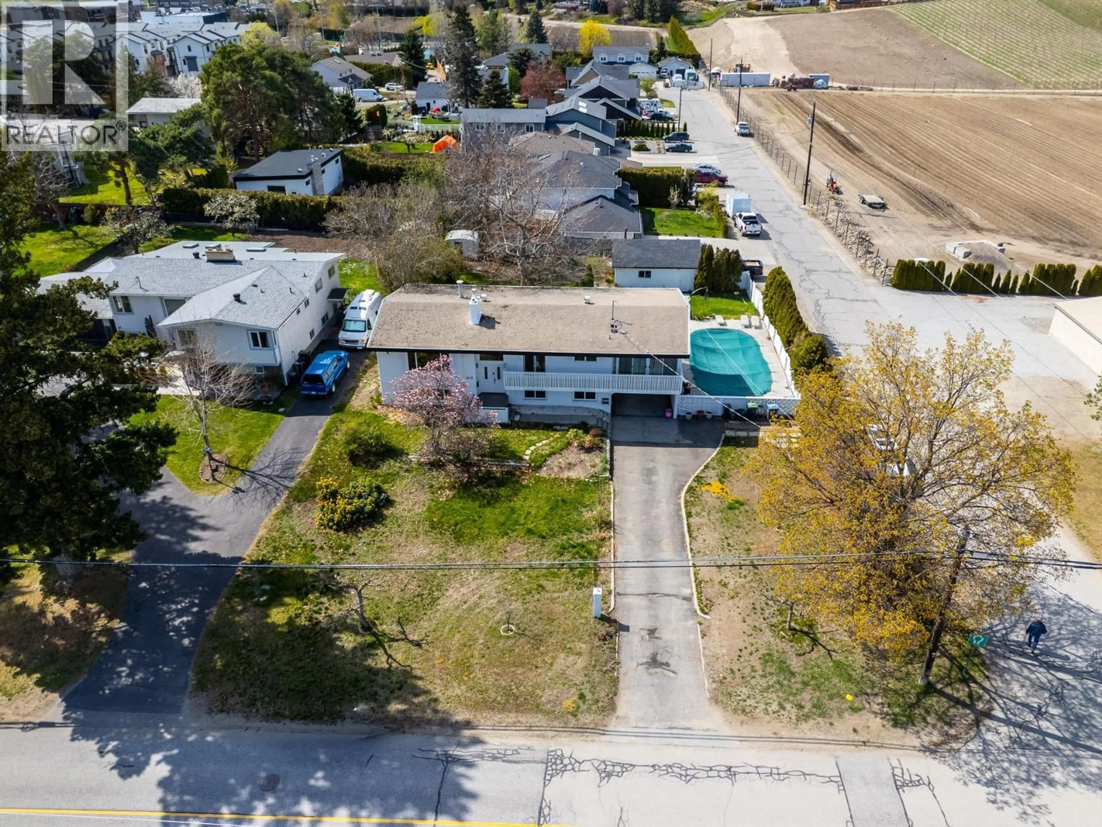 A pic from outside/outdoor area/front of a property/back of a property/a pic from drone, street for 2618 THACKER DRIVE, West Kelowna British Columbia V1Z1W3