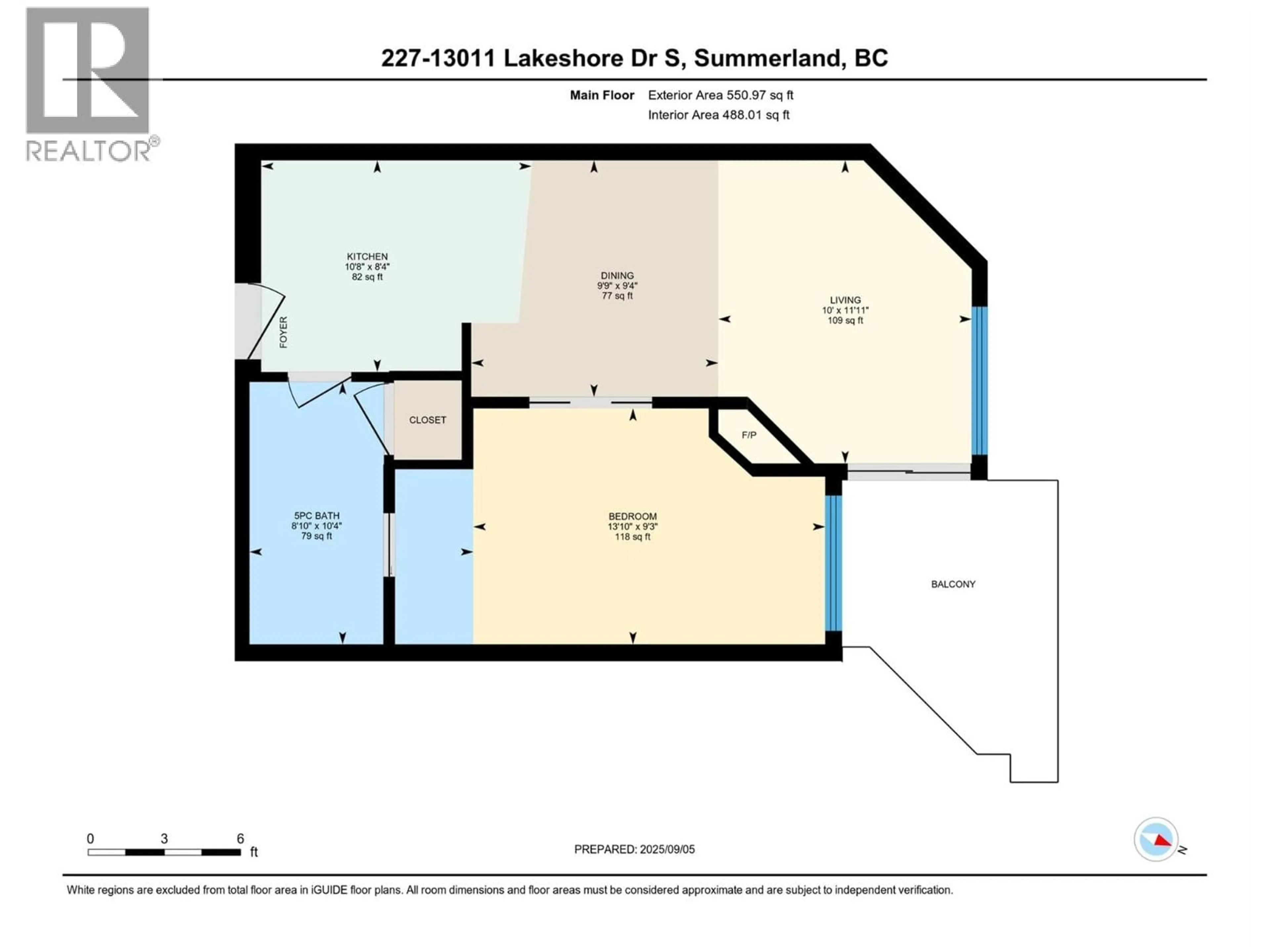 Floor plan for 227 - 13011 LAKESHORE DRIVE, Summerland British Columbia V0H1Z1