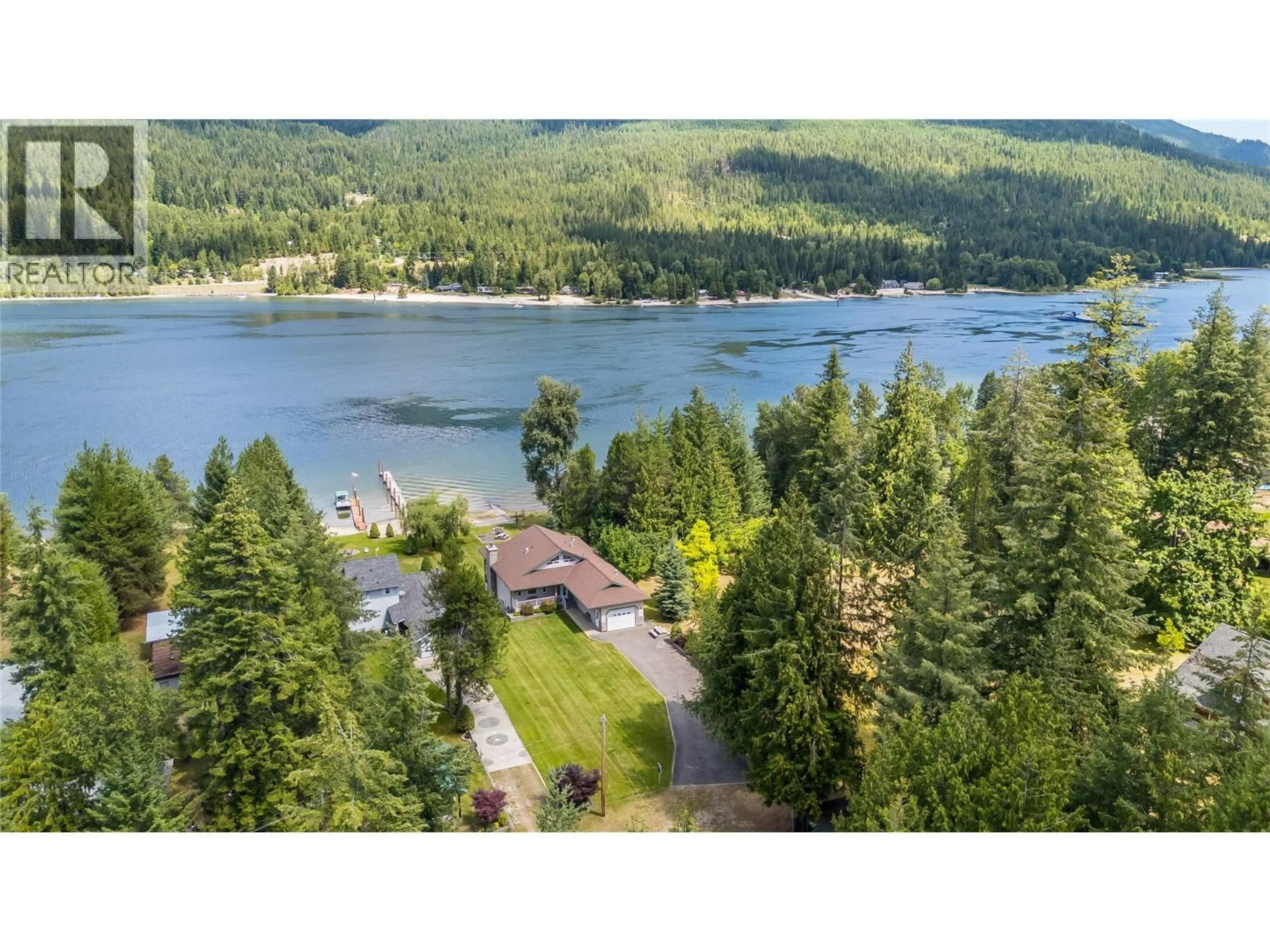 A pic from outside/outdoor area/front of a property/back of a property/a pic from drone, water/lake/river/ocean view for 664 AINSLIE ROAD, Harrop British Columbia V1L6P6