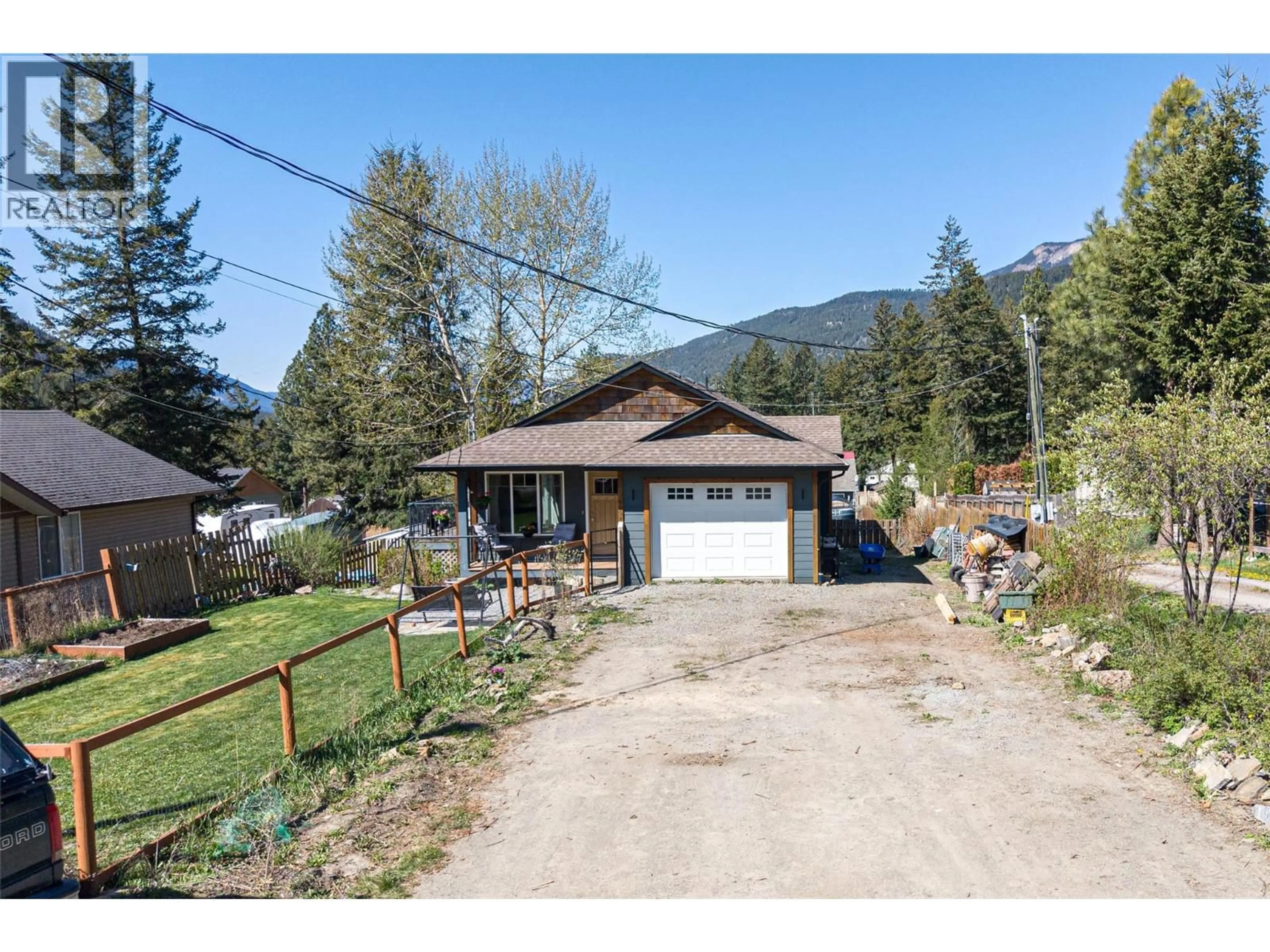 A pic from outside/outdoor area/front of a property/back of a property/a pic from drone, mountain view for 5654 LYNES ROAD, Falkland British Columbia V0E1W0