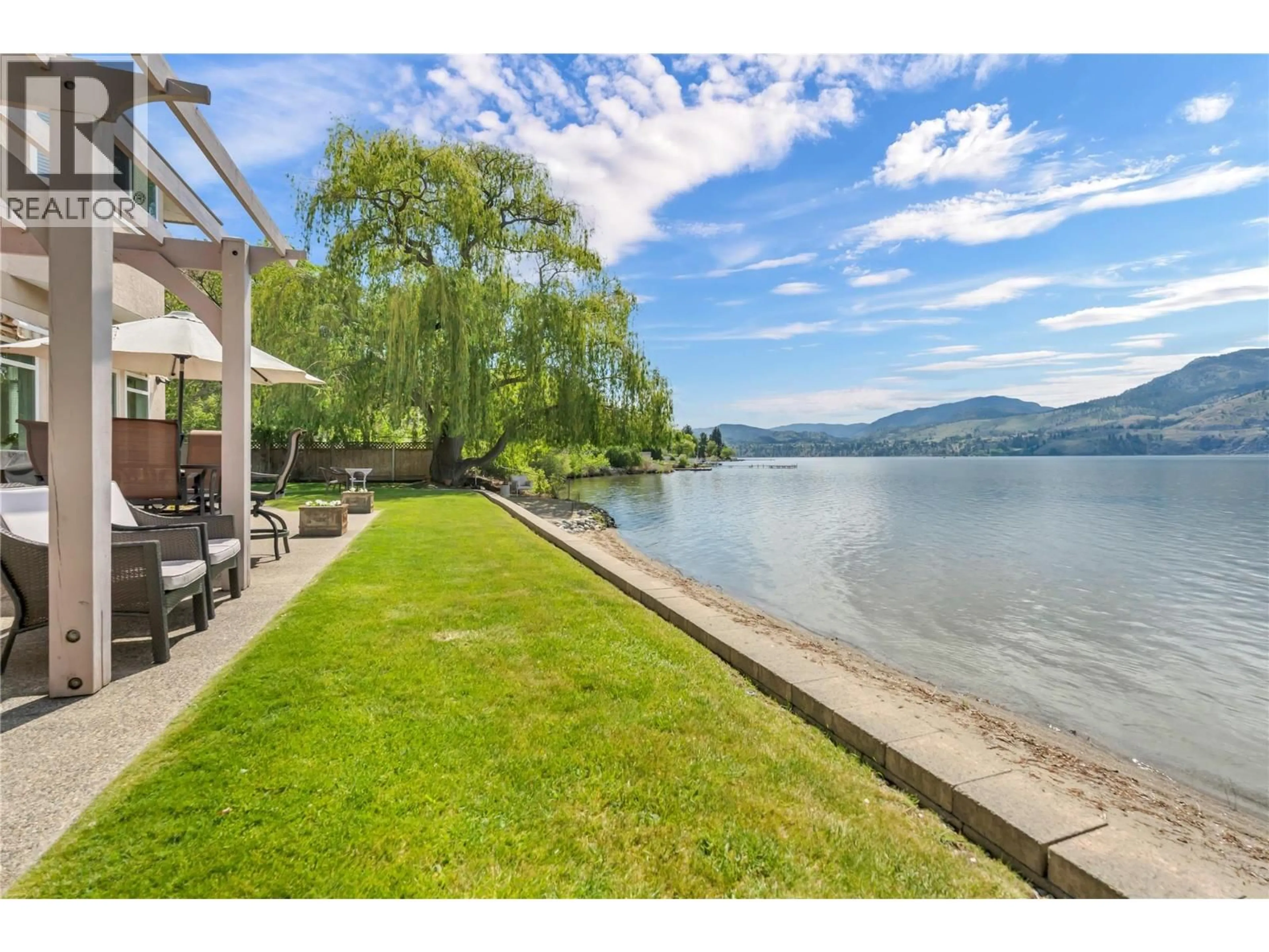 Patio, water/lake/river/ocean view for 4597 LAKESIDE ROAD, Penticton British Columbia V2A8W4