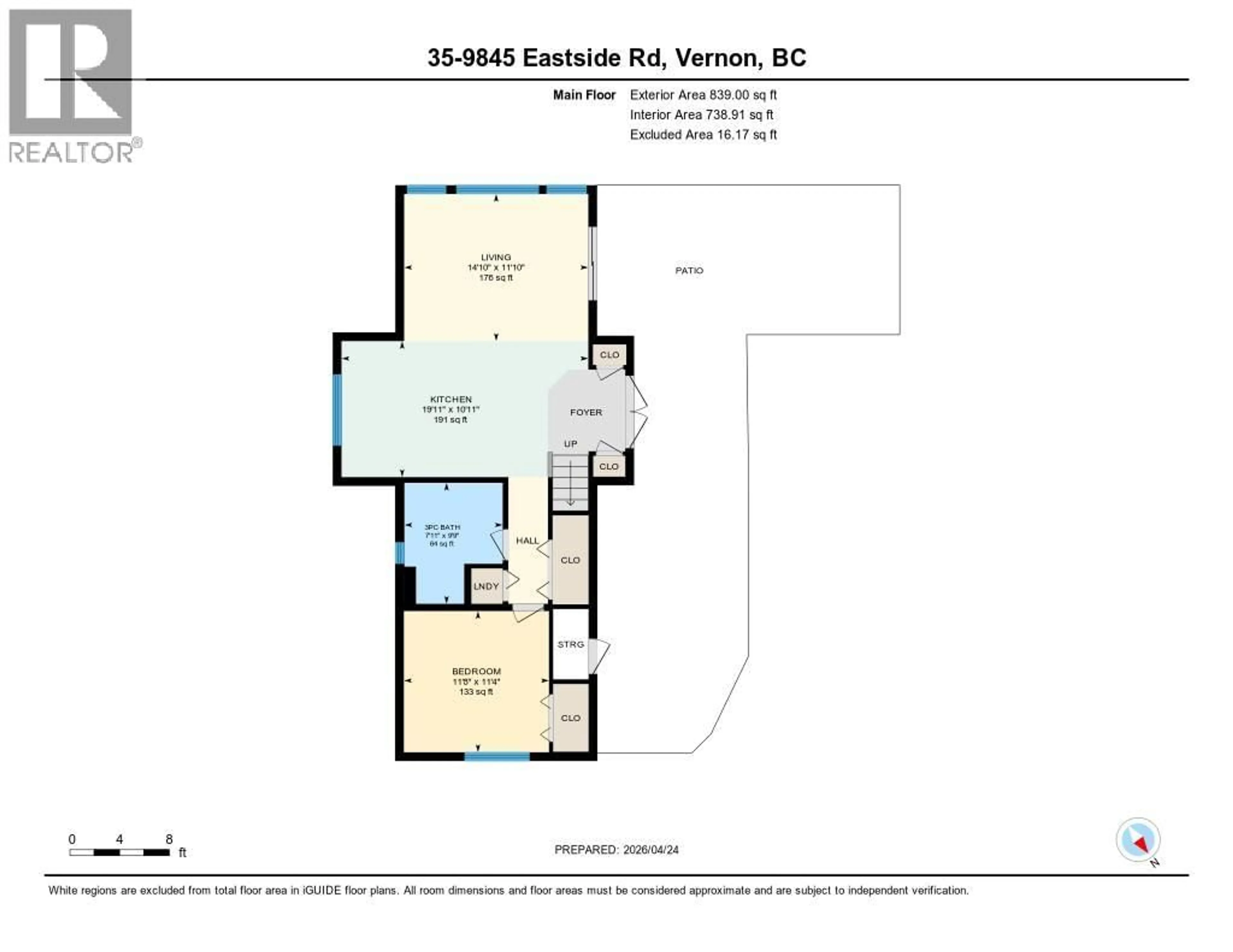 Floor plan for 35 - 9845 EASTSIDE ROAD, Vernon British Columbia V1H1Z2