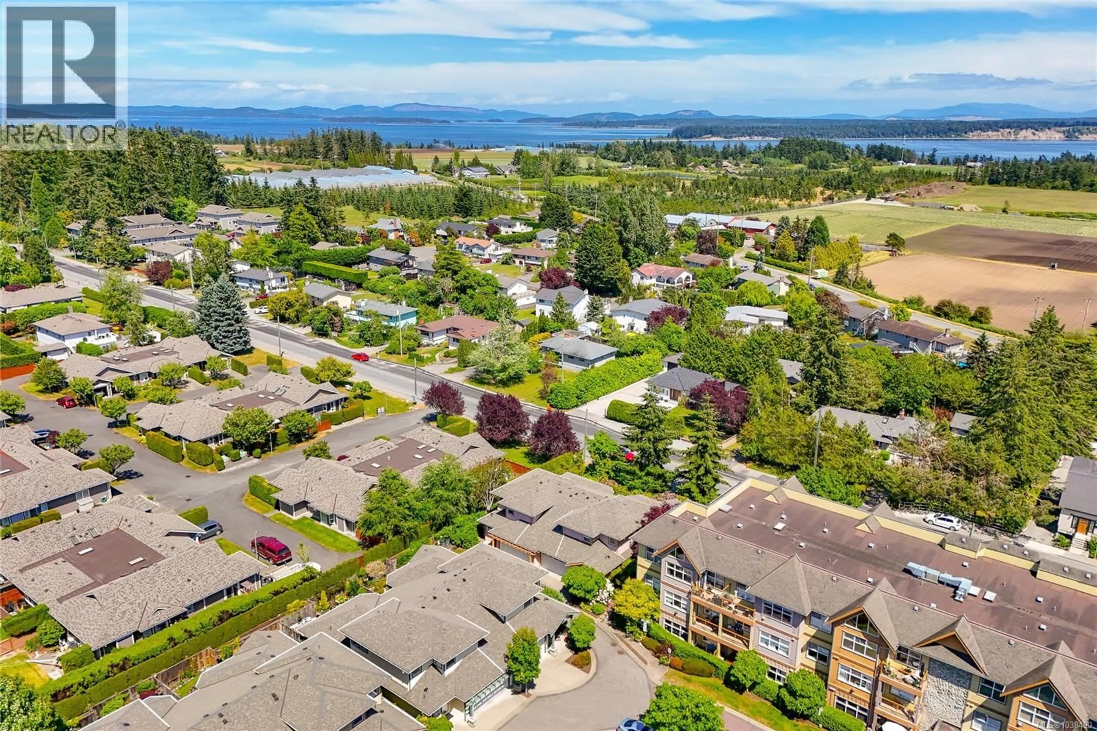 A pic from outside/outdoor area/front of a property/back of a property/a pic from drone, mountain view for 1963 POLO PARK COURT, Central Saanich British Columbia V8M2K1