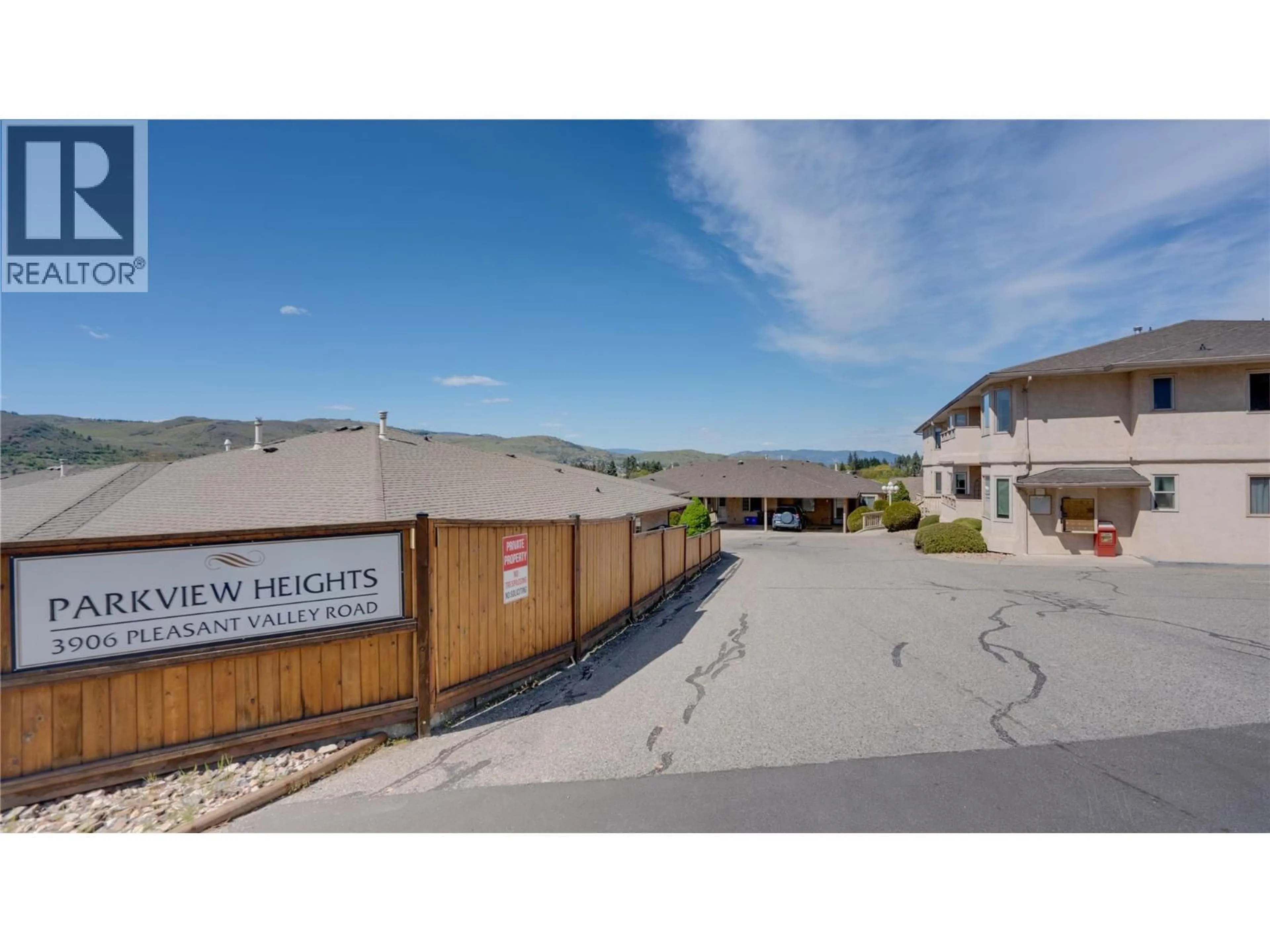 A pic from outside/outdoor area/front of a property/back of a property/a pic from drone, mountain view for 23 - 3906 PLEASANT VALLEY ROAD, Vernon British Columbia V1T4L9