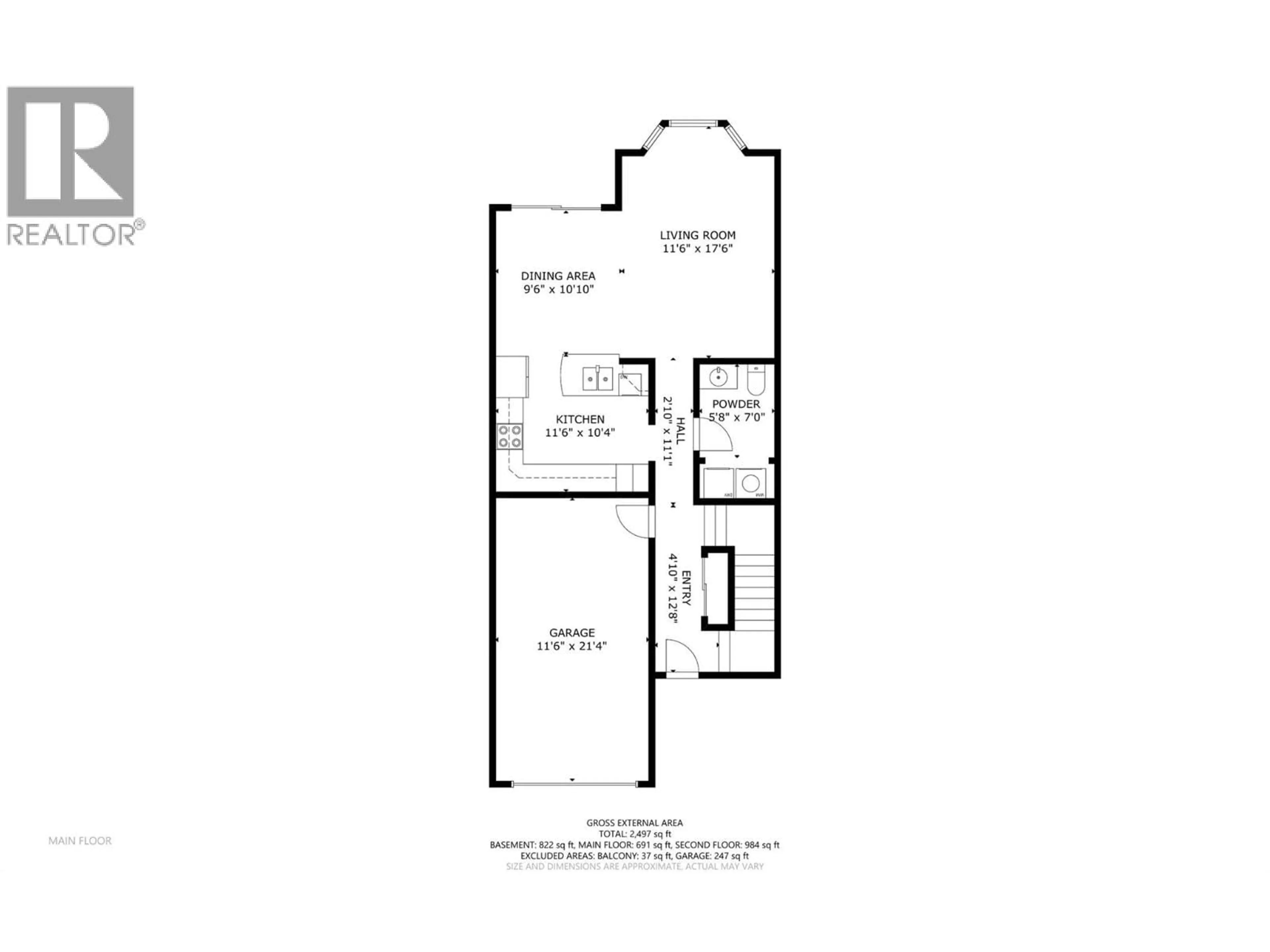 Floor plan for 23 - 3906 PLEASANT VALLEY ROAD, Vernon British Columbia V1T4L9