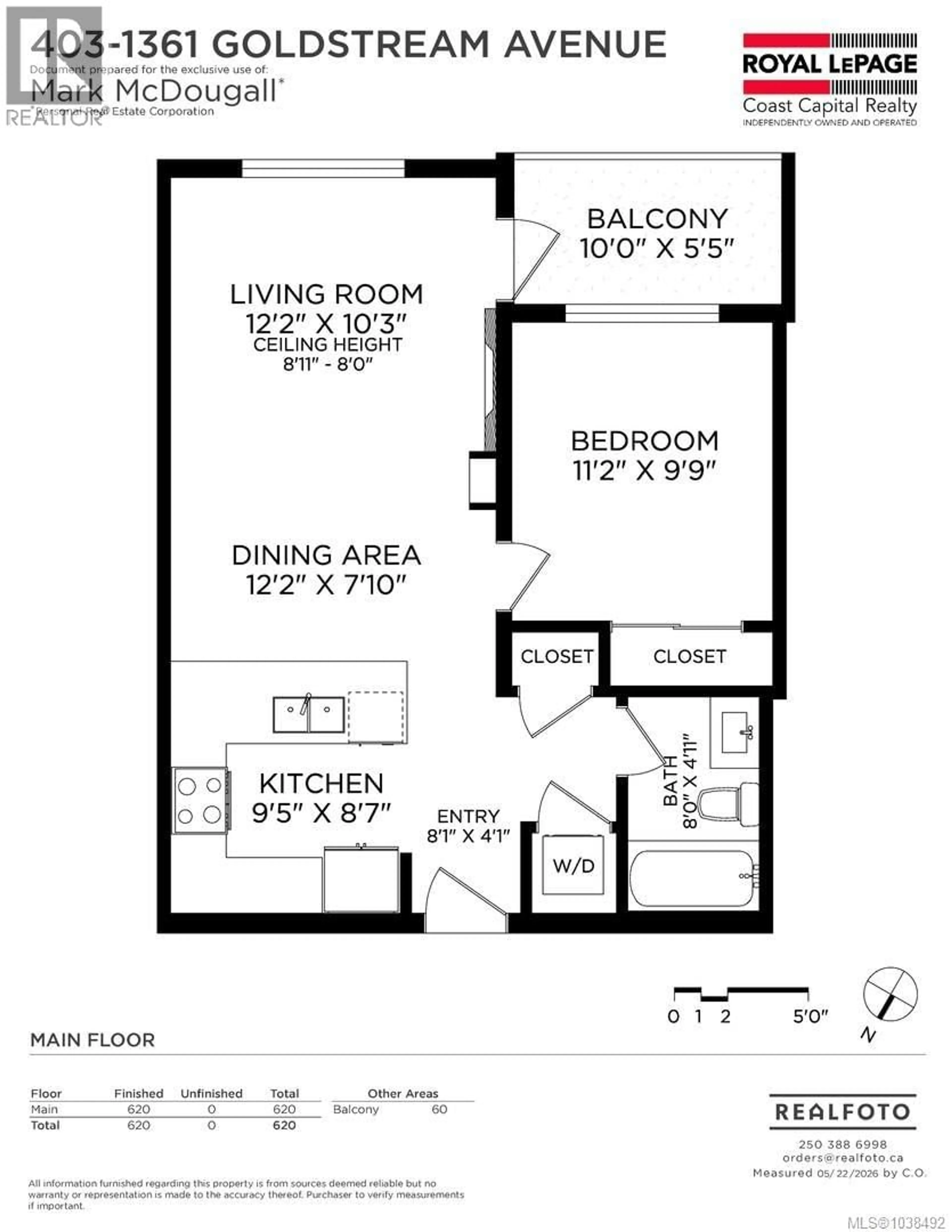 Floor plan for 403 - 1361 GOLDSTREAM AVENUE, Langford British Columbia V9B6H6