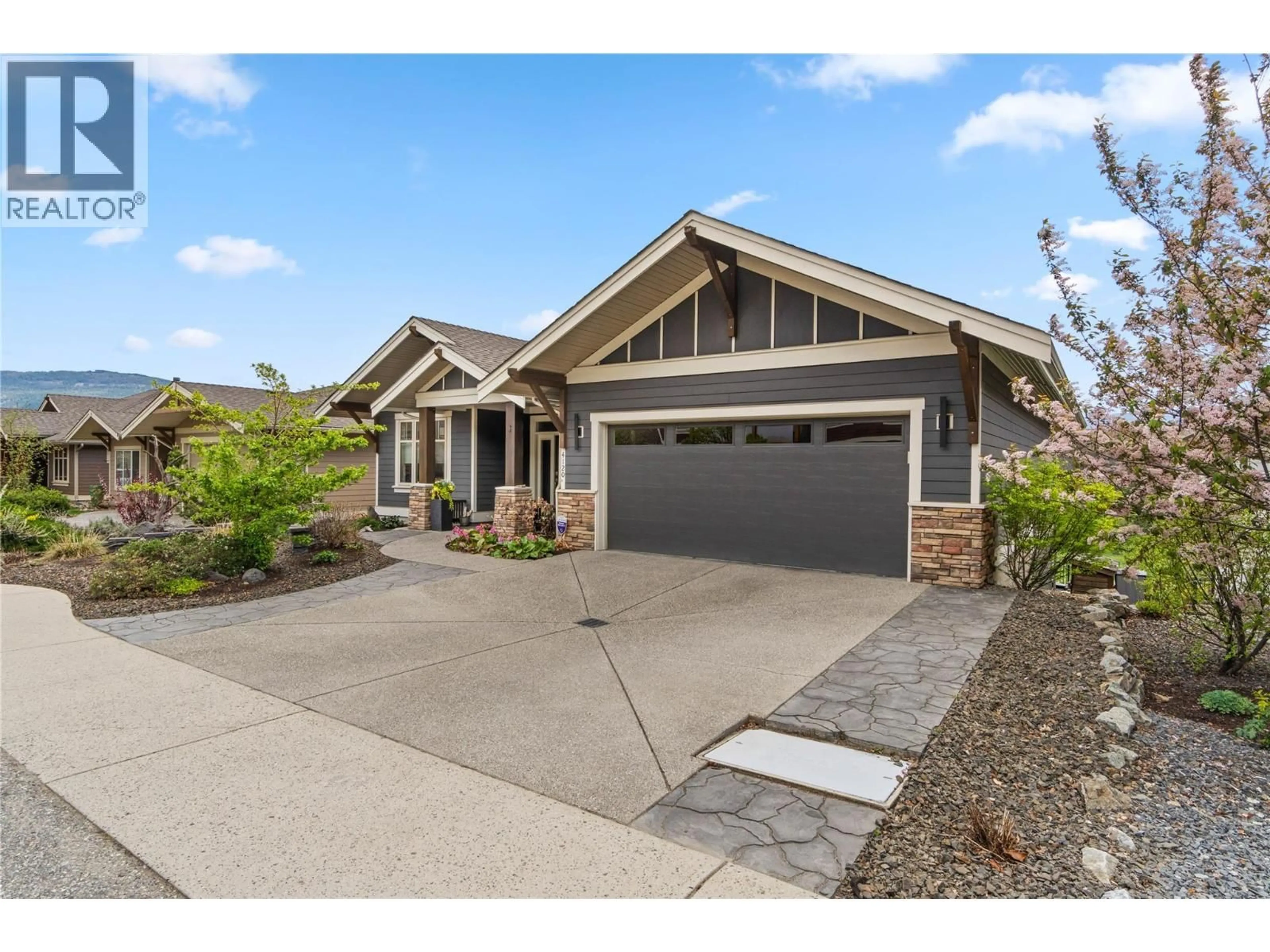 Home with brick exterior material, street for 4120 LEATHERBACK ROAD, Vernon British Columbia V1T9W4