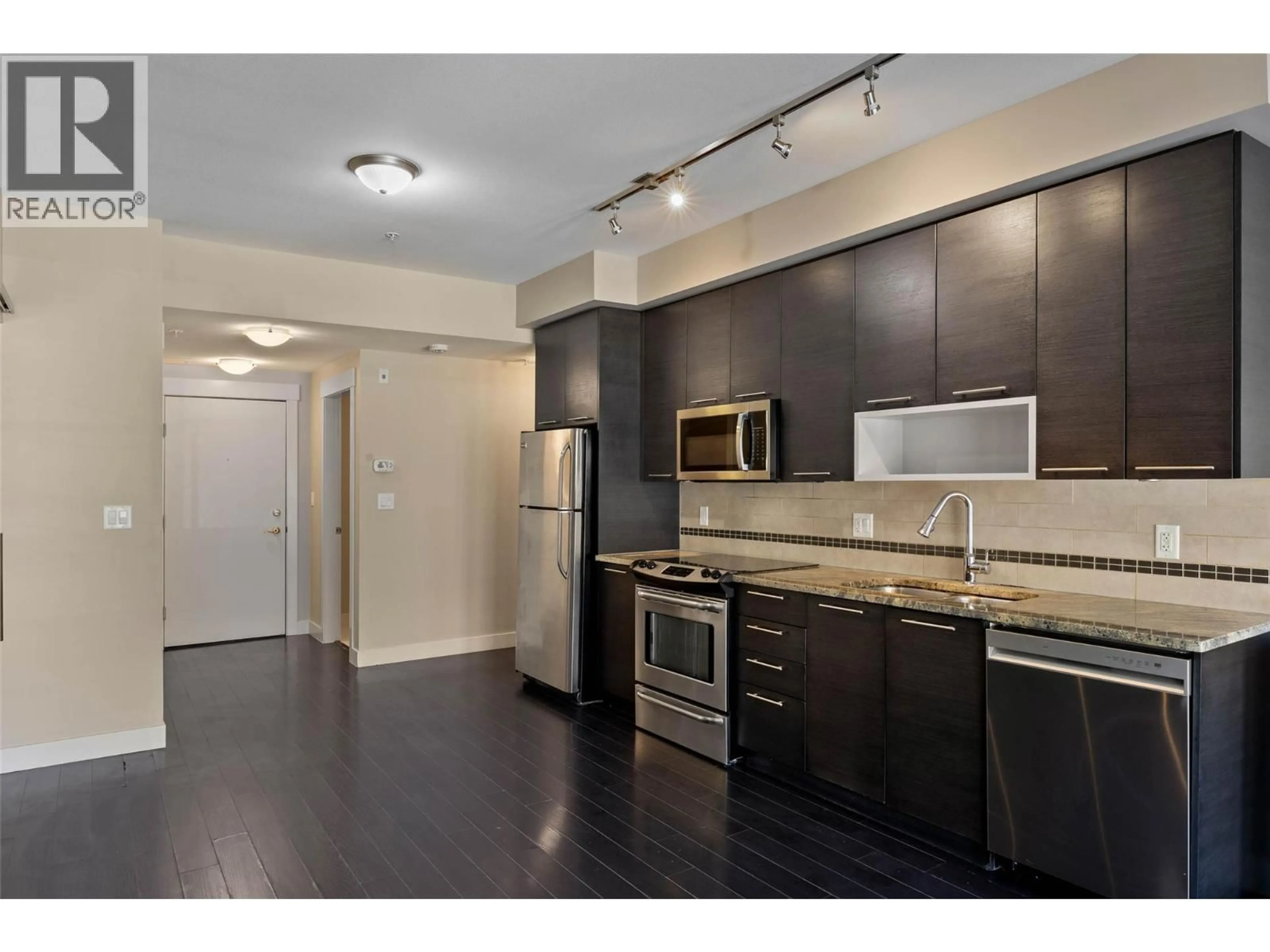 Standard kitchen, wood/laminate floor for 2312 - 1030 TALASA WAY, Kamloops British Columbia V2H0C3