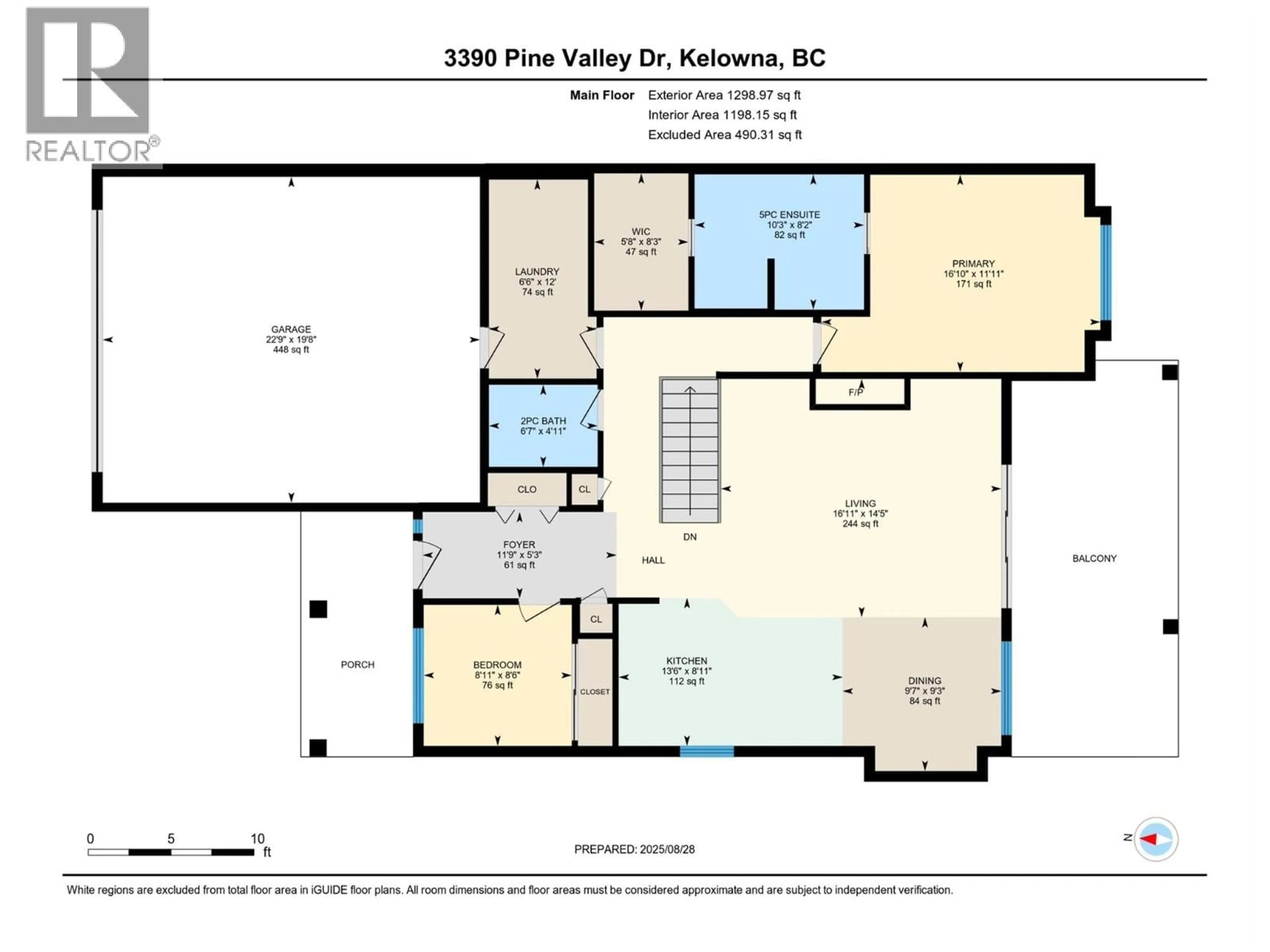 Floor plan for 3390 PINE VALLEY DRIVE, Kelowna British Columbia V1X8E3