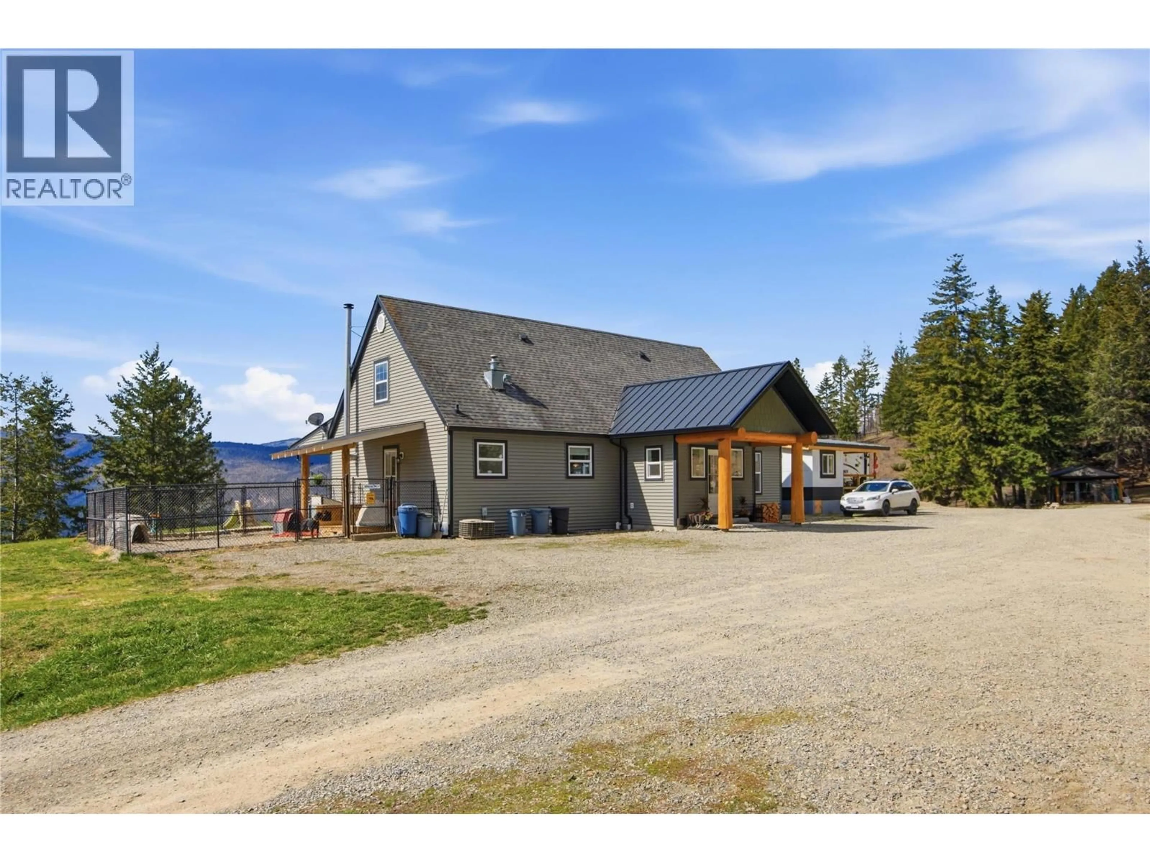 A pic from outside/outdoor area/front of a property/back of a property/a pic from drone, unknown for 4205 KRISTIANSON ROAD, Monte Lake British Columbia V0E2N0