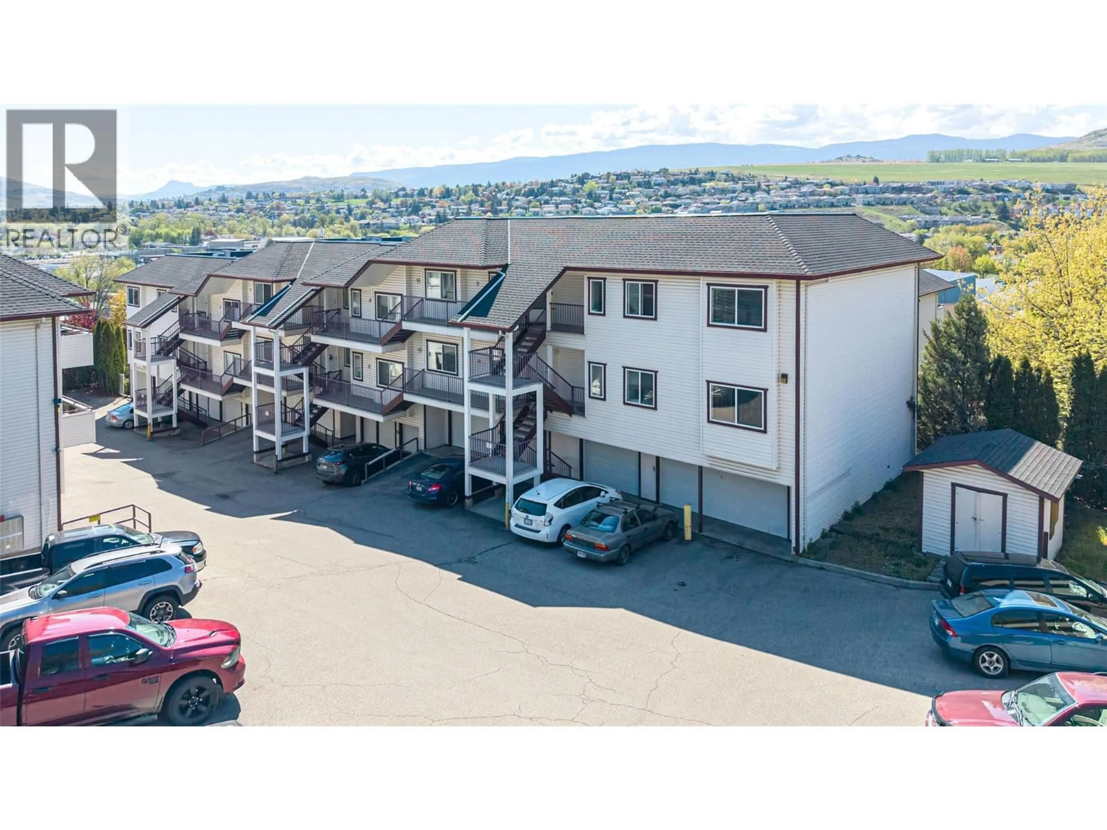 A pic from outside/outdoor area/front of a property/back of a property/a pic from drone, mountain view for 10 - 4800 HERITAGE DRIVE, Vernon British Columbia V1T7V4