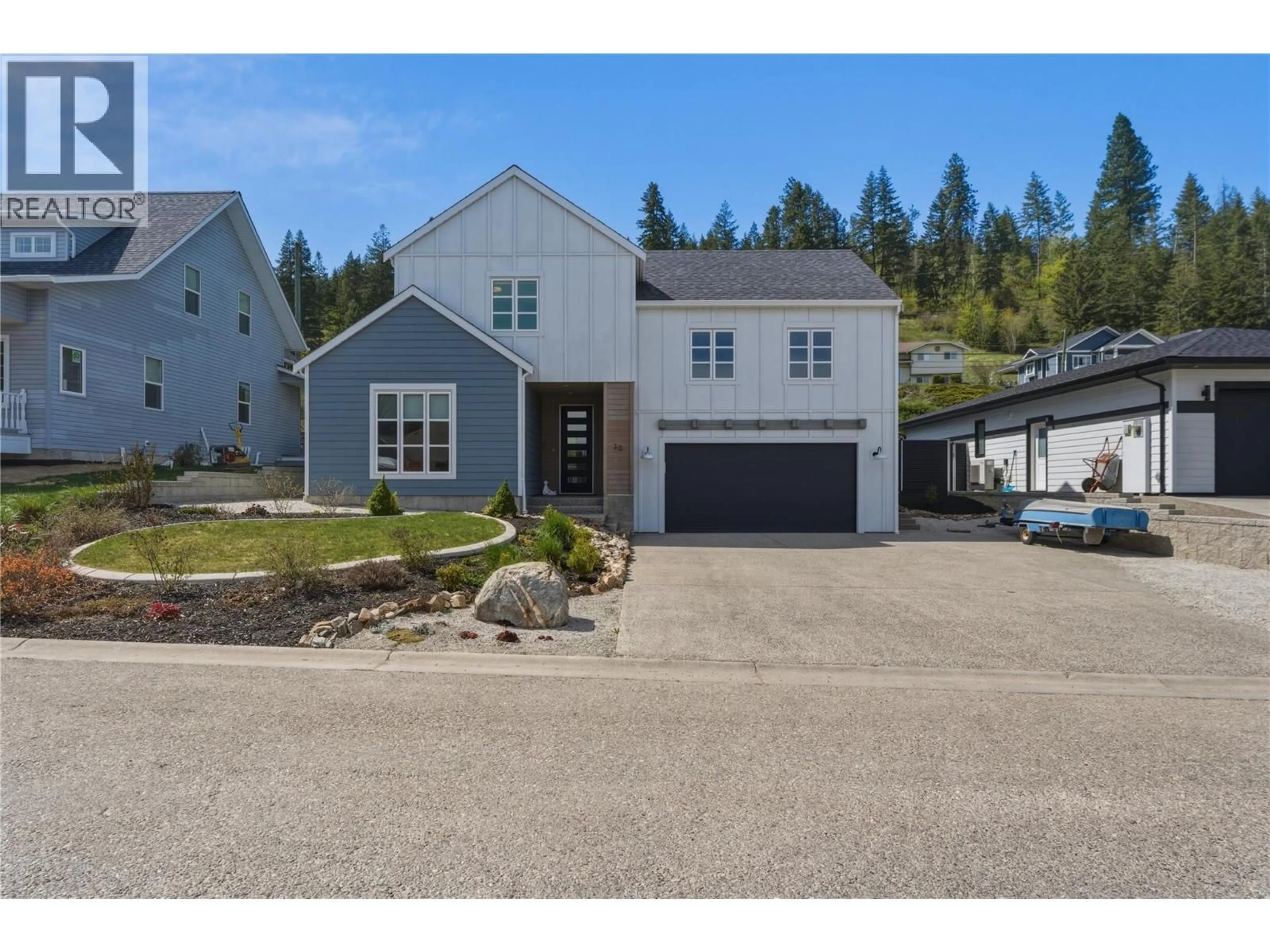 Home with vinyl exterior material, street for 30 PRESTON WEST DRIVE, Enderby British Columbia V4Y4C5