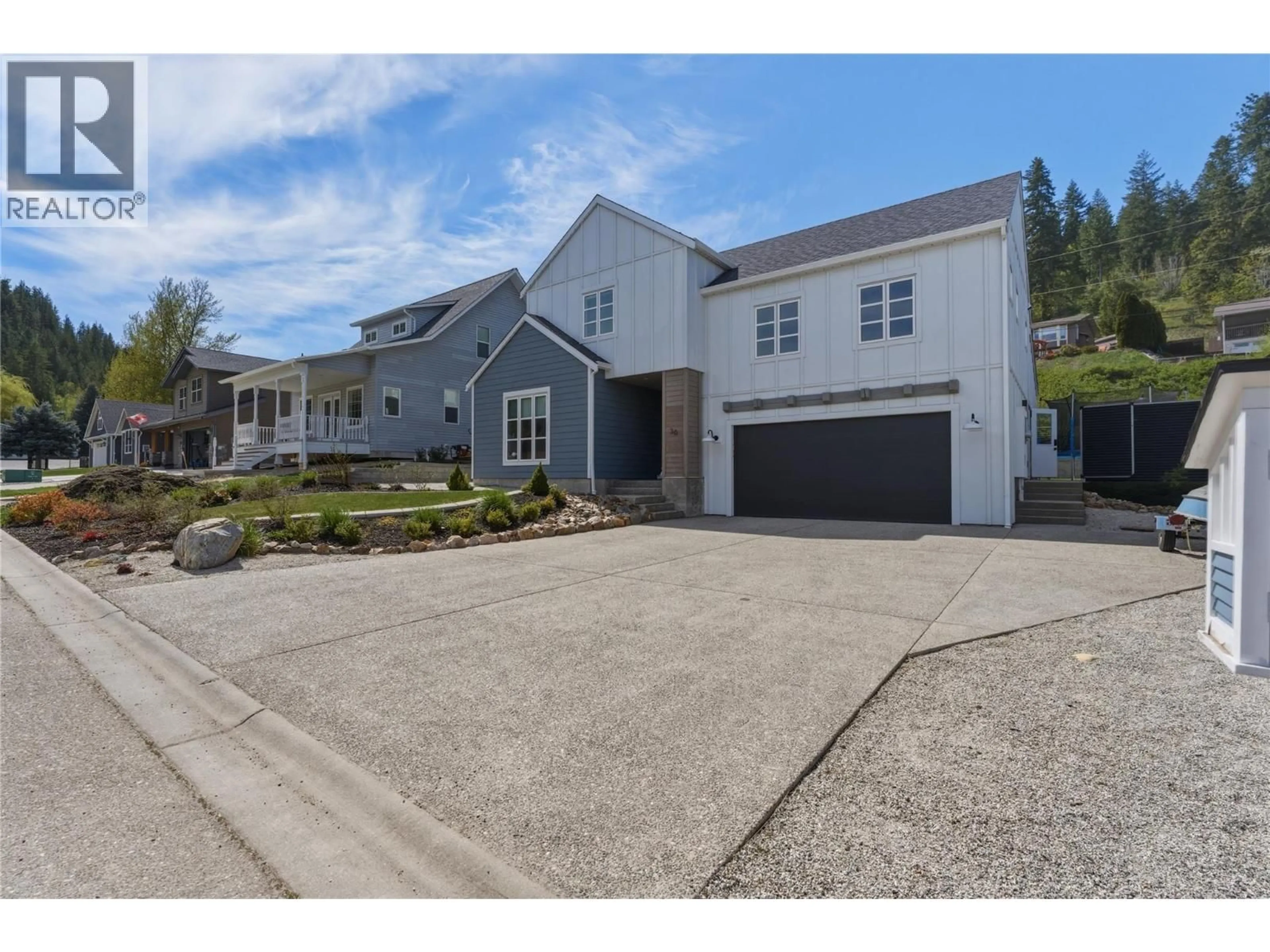 Home with vinyl exterior material, street for 30 PRESTON WEST DRIVE, Enderby British Columbia V4Y4C5