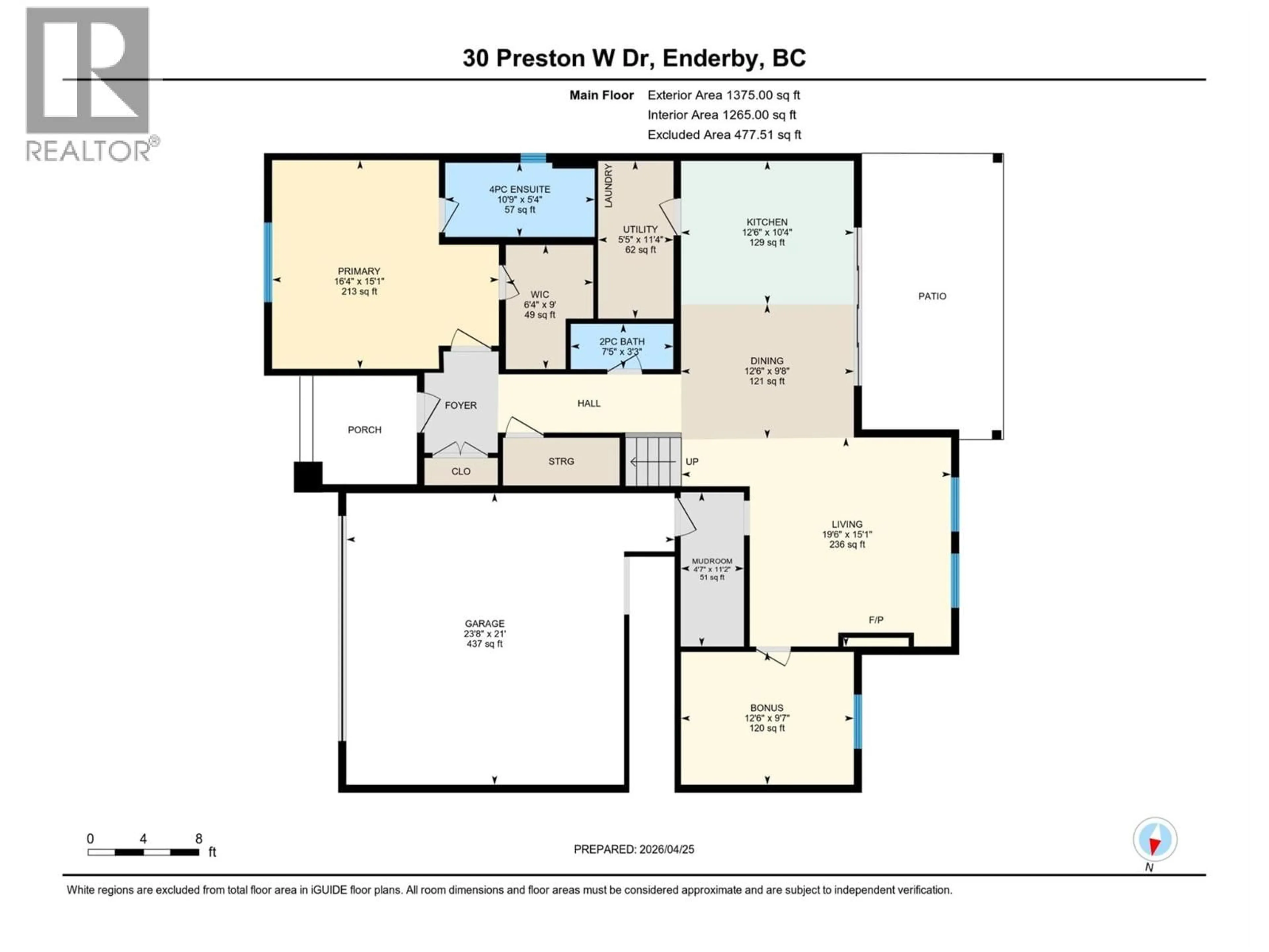 Floor plan for 30 PRESTON WEST DRIVE, Enderby British Columbia V4Y4C5