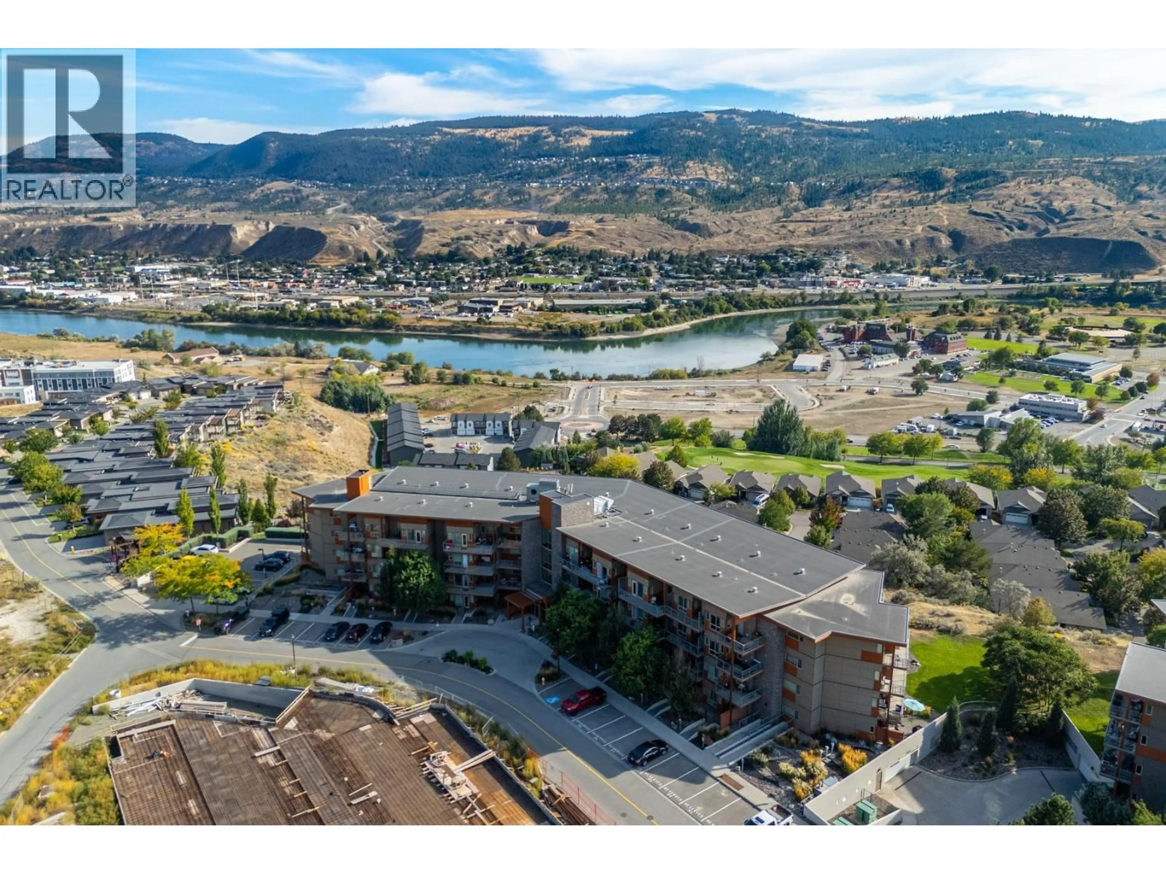 A pic from outside/outdoor area/front of a property/back of a property/a pic from drone, water/lake/river/ocean view for 3213 - 1040 TALASA COURT, Kamloops British Columbia V2H0C4