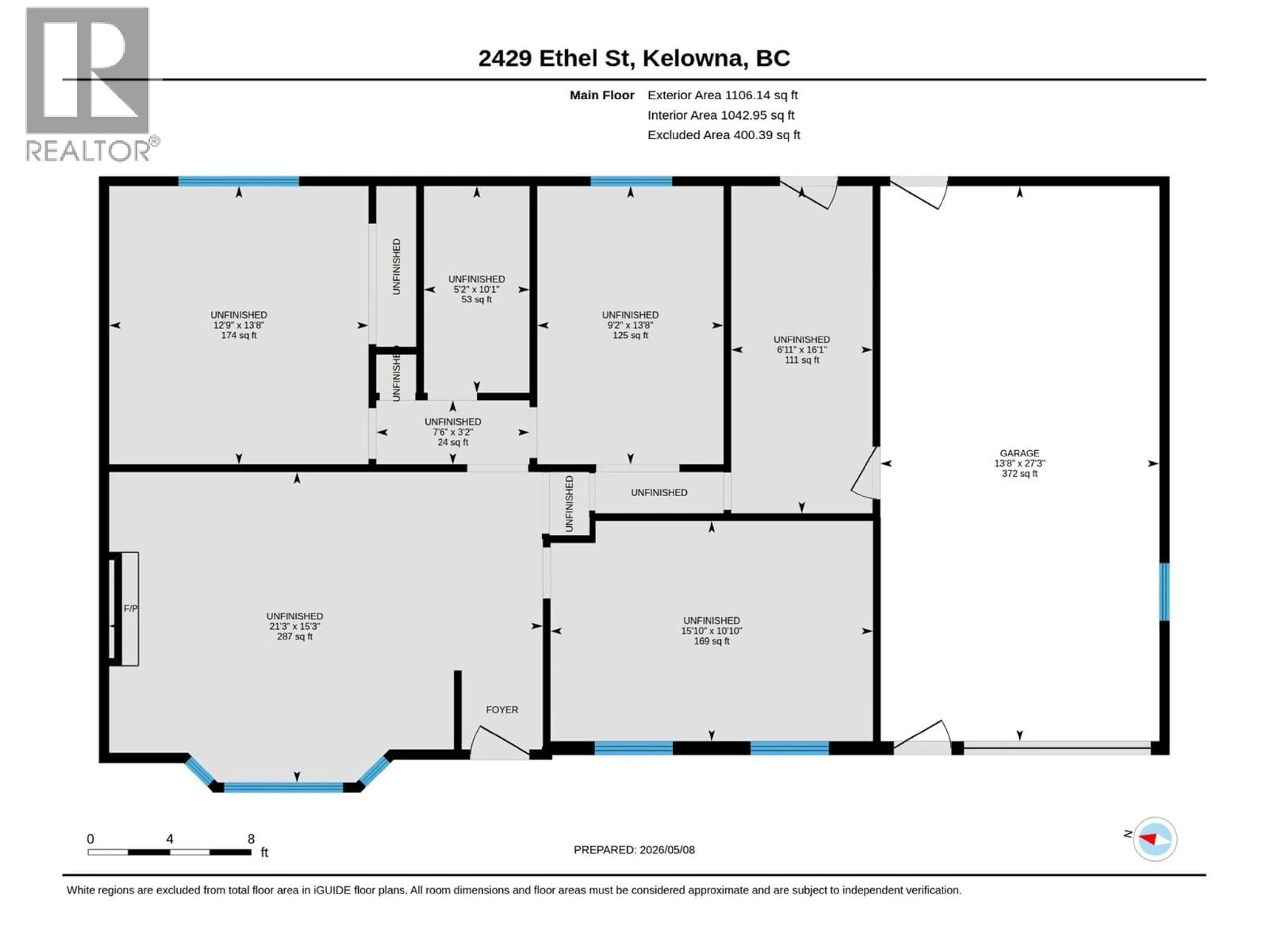Floor plan for 2429 ETHEL STREET, Kelowna British Columbia V1Y3A4