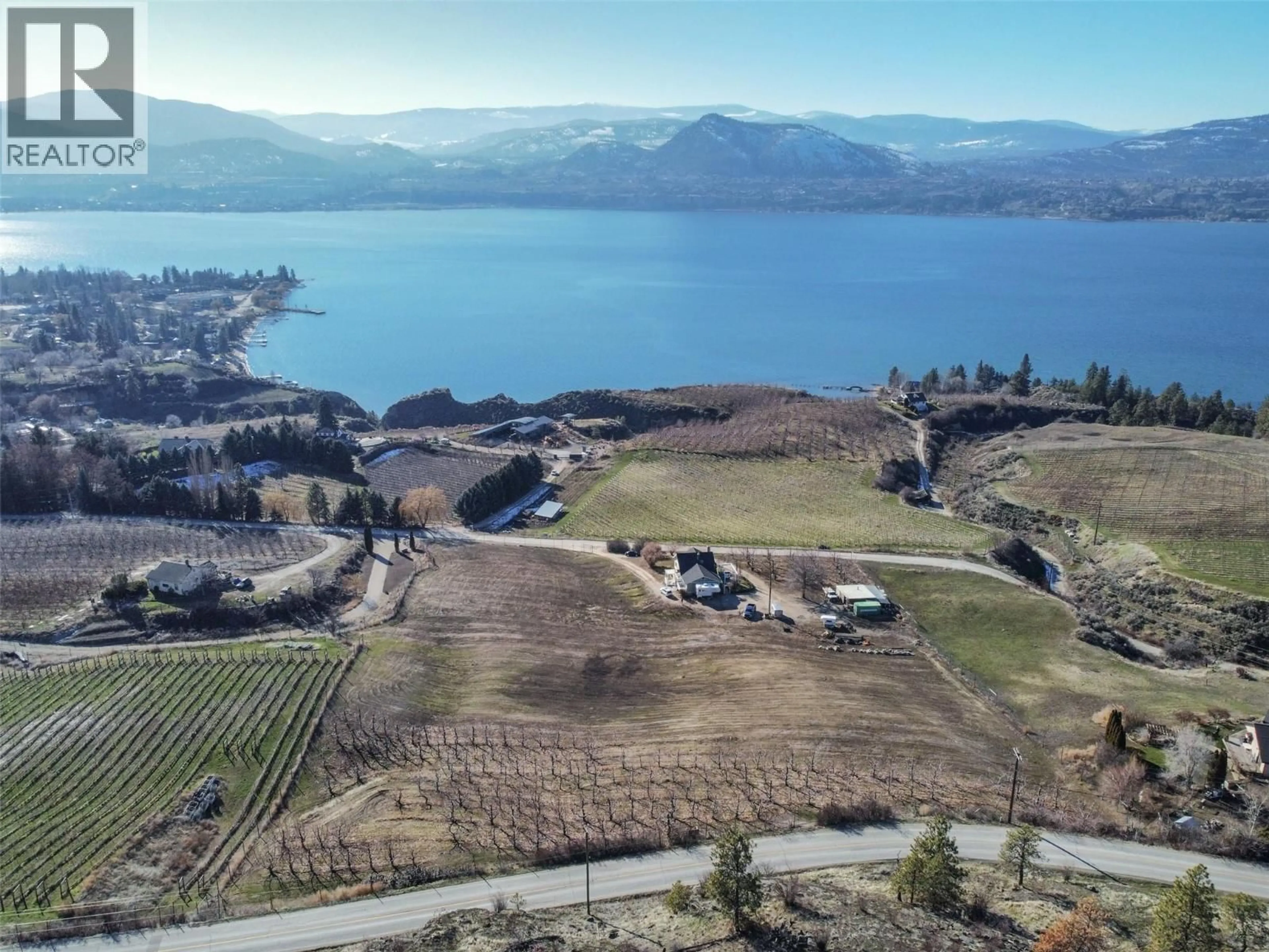 A pic from outside/outdoor area/front of a property/back of a property/a pic from drone, water/lake/river/ocean view for 4550 GULCH ROAD, Naramata British Columbia V0H1N1